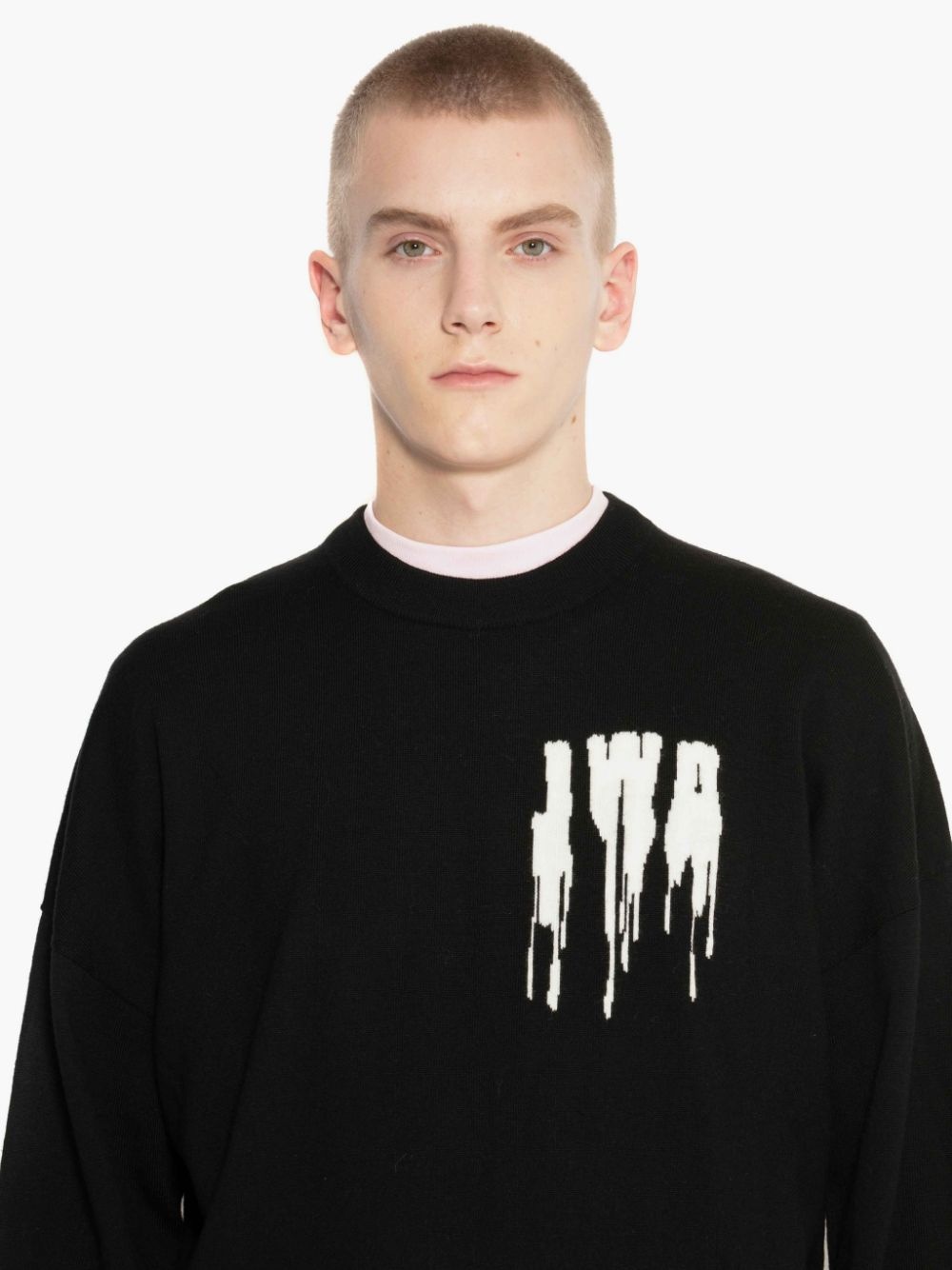 Slime logo-intarsia jumper - 5