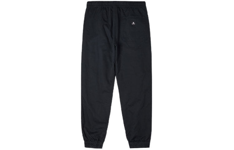 Men's Converse Solid Color High Waist Bundle Feet Sports Pants/Trousers/Joggers Black 10023502-A02 - 2