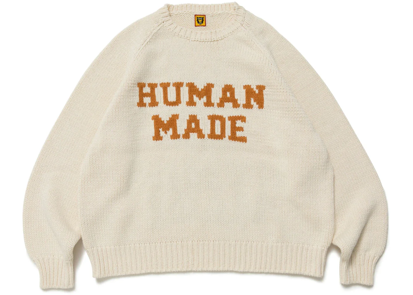 Human Made Rabbit Raglan Knit Sweater White - 1