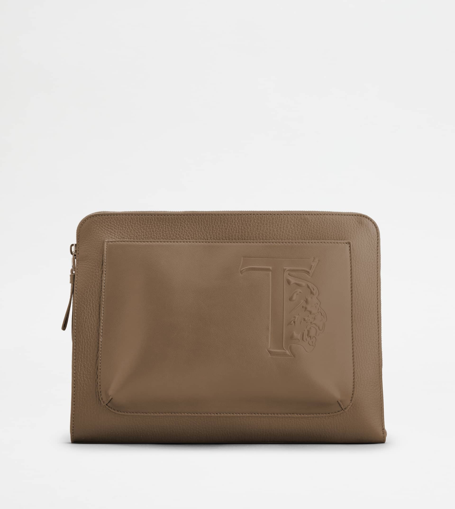 BAG IN LEATHER SMALL - BROWN - 1