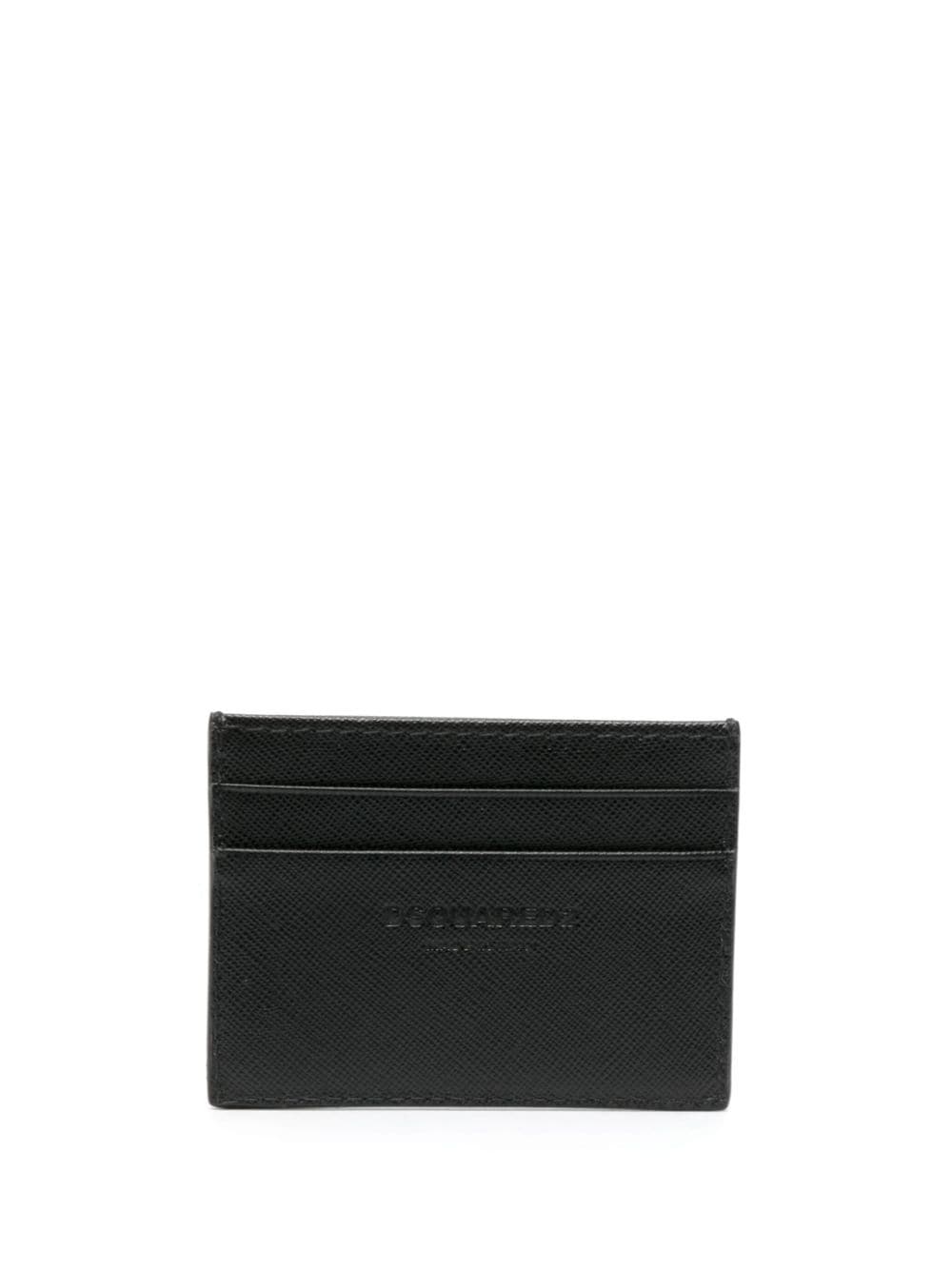 logo-plaque leather wallet - 2