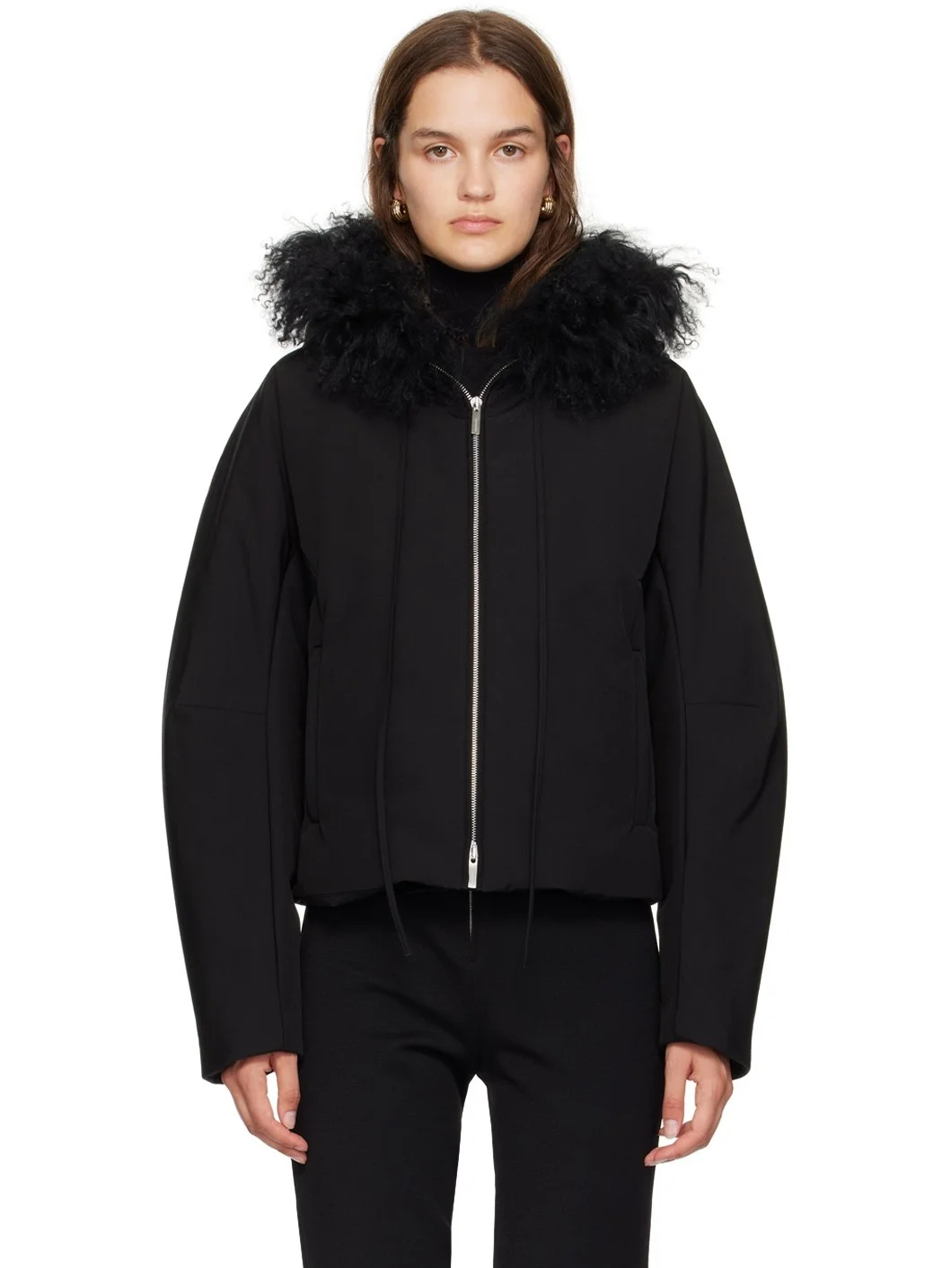 Black Zip Down Jacket - 1