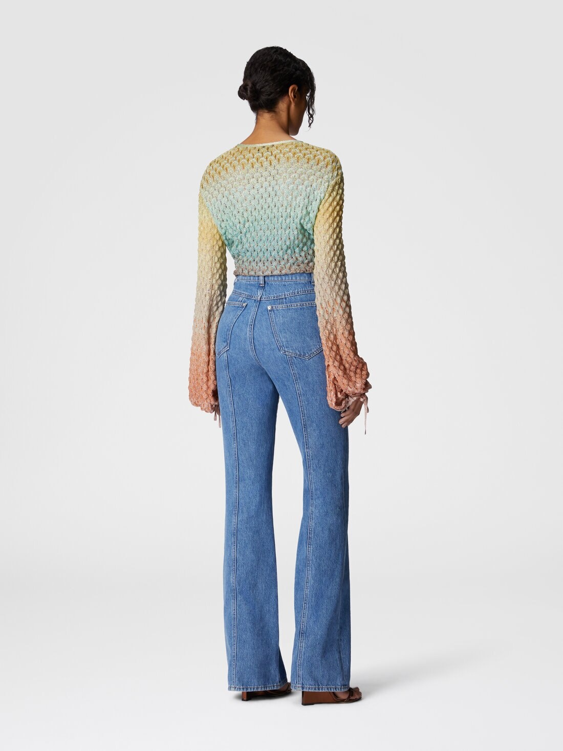 High-waisted five-pocket denim jeans - 3