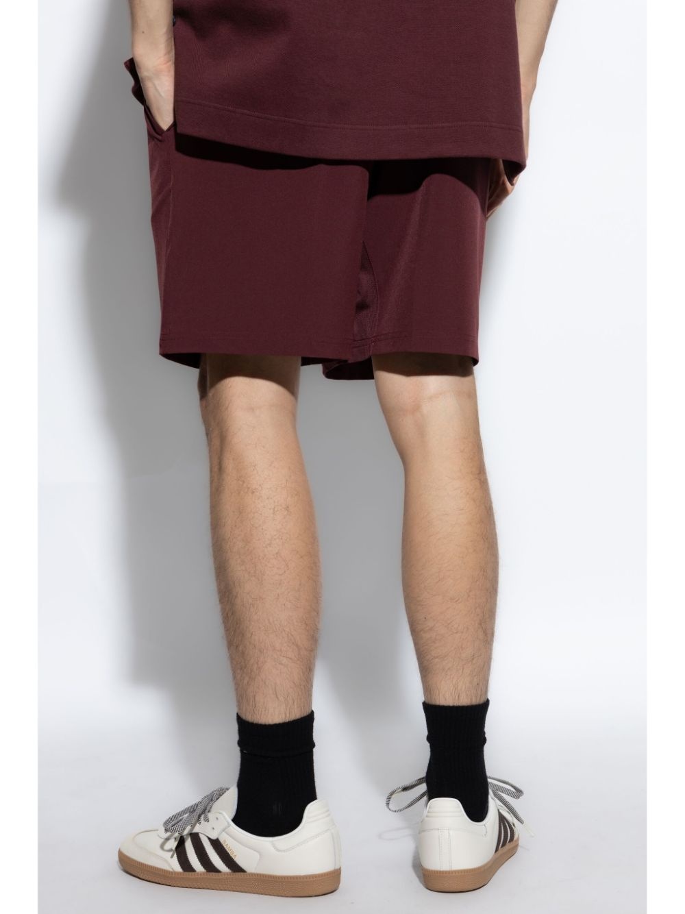embroidered running track shorts - 4