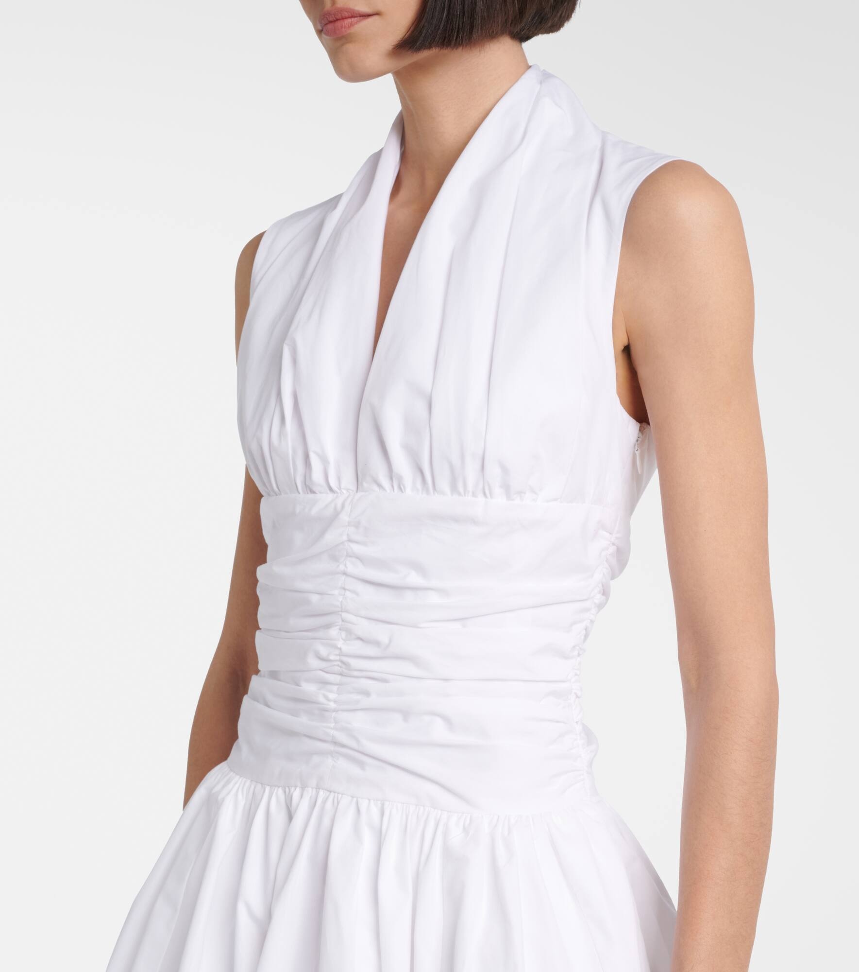 Bloomer ruched cotton minidress - 4