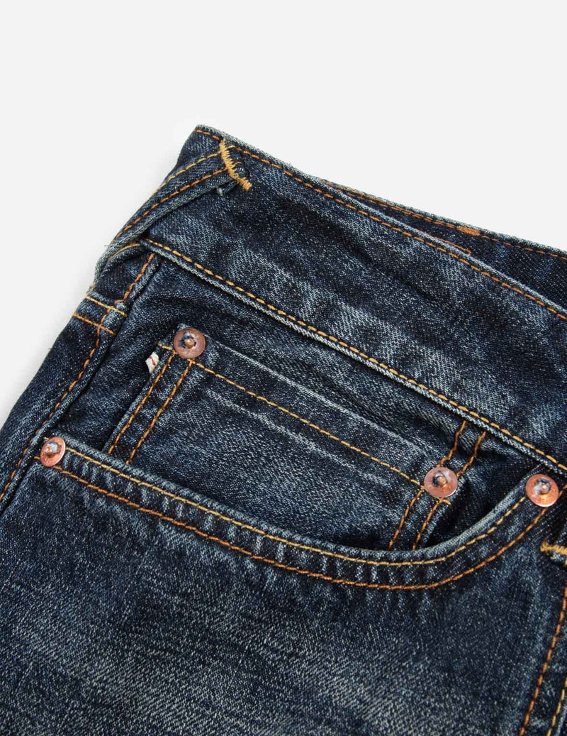 SEAGULL PRINT CARROT FIT DECONSTRUCTED SELVEDGE DENIM JEANS #2017 10