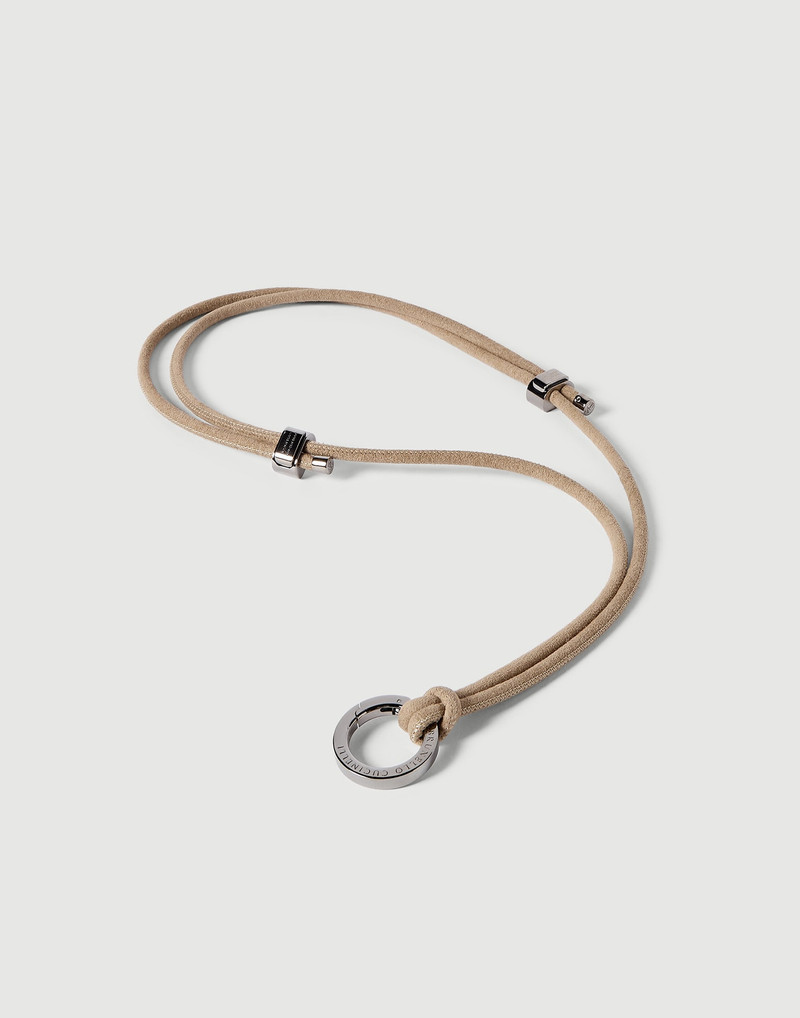 Brunello Cucinelli Alcantara glasses cord with monili outlook