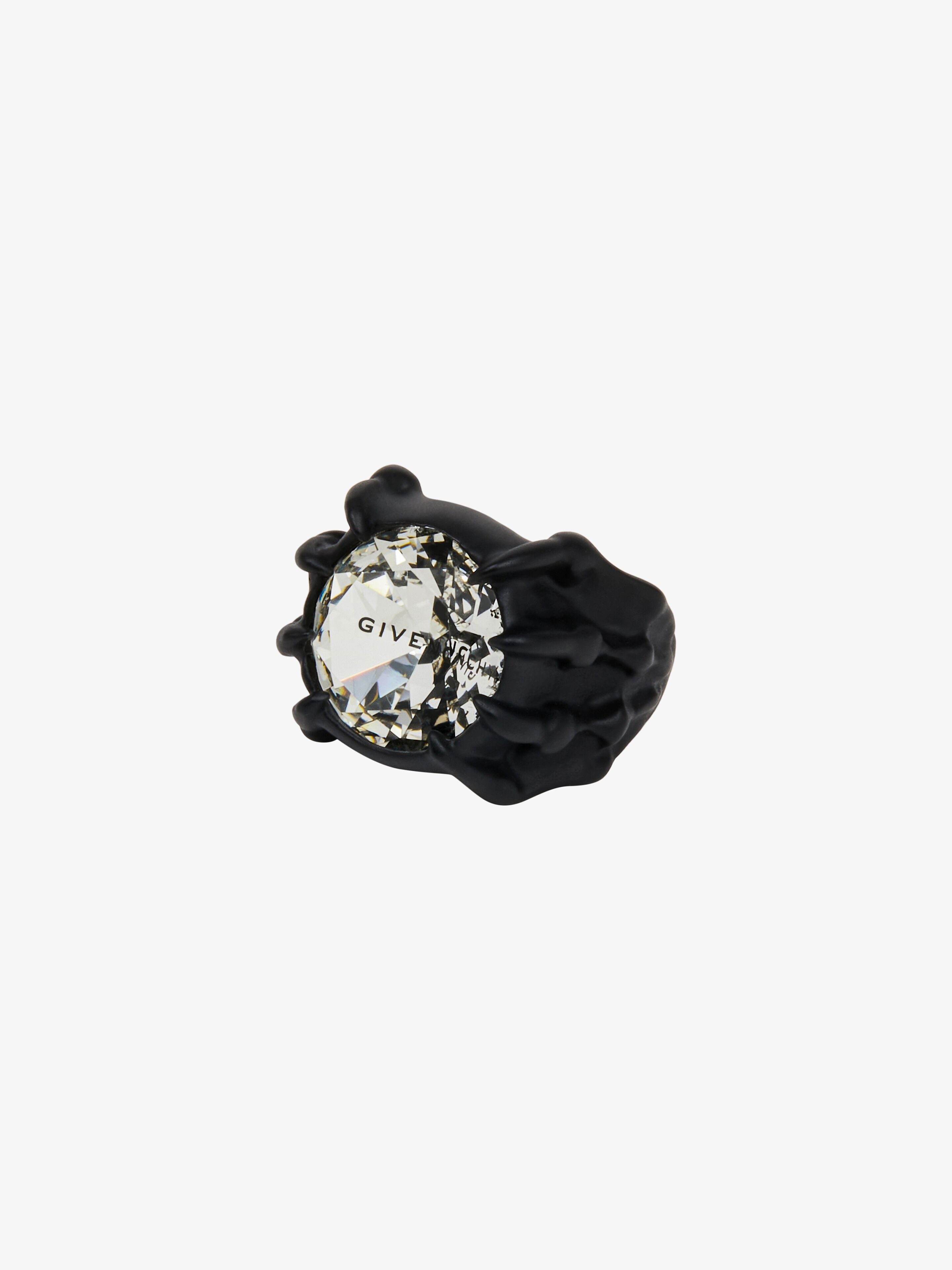 G SKULL RING IN ENAMEL WITH CRYSTAL - 6