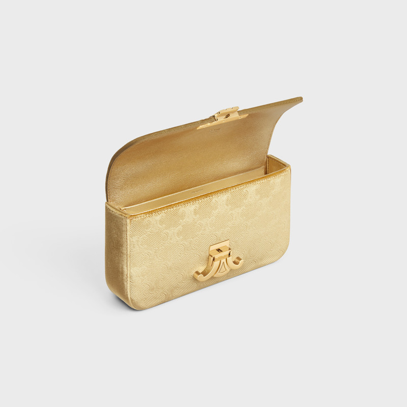 CHAIN SHOULDER BAG CLAUDE in VELVET WITH TRIOMPHE ALL-OVER 4