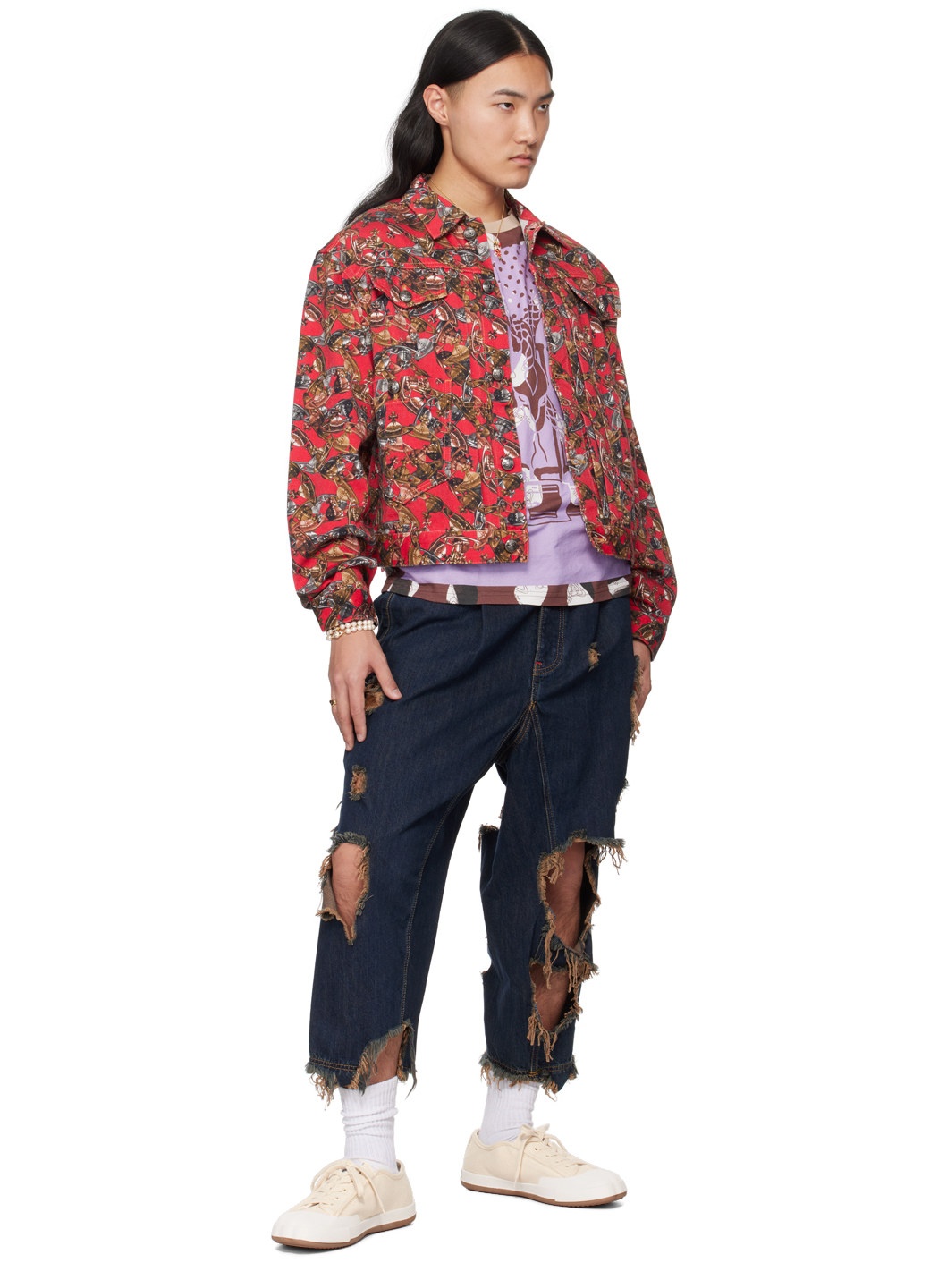 Red Marlene Denim Jacket - 4