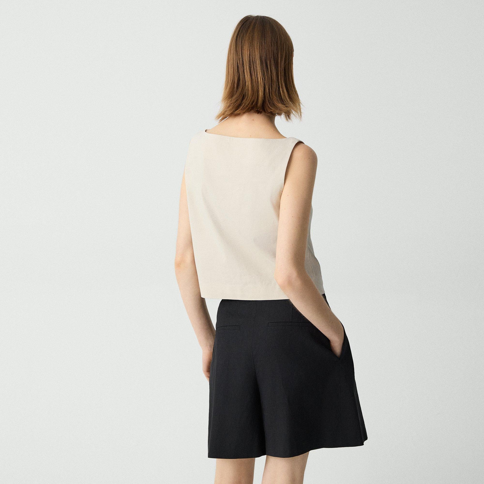 Sleeveless Boatneck Top in Good Linen - 3