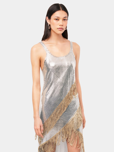 Paco Rabanne ASYMETRICAL CHAINMAIL TOP WITH GOLDEN METALLIC FRINGES outlook