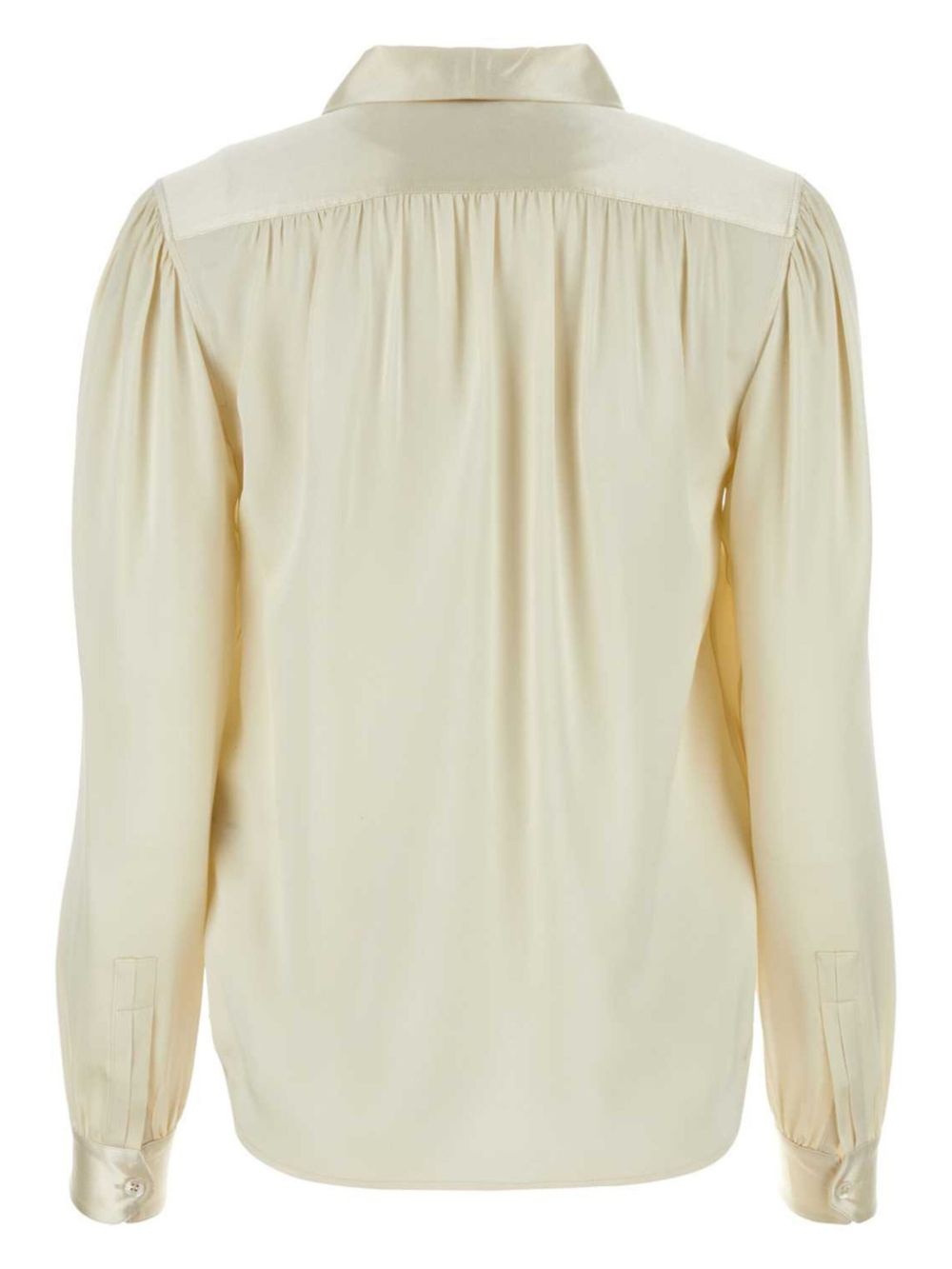 lavalliÃ¨re-neck silk-satin blouse - 2
