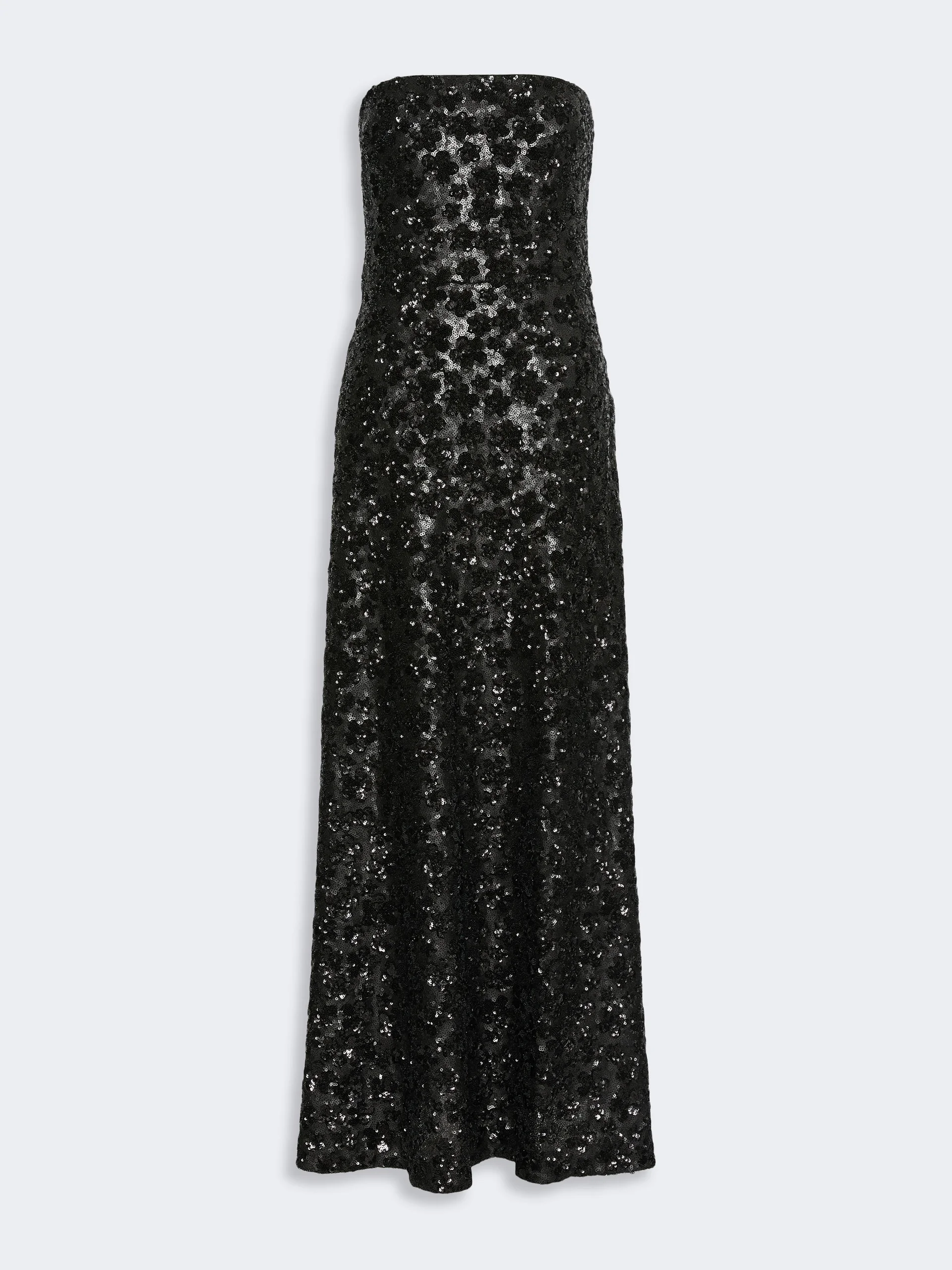 BAFFO Embroidered and sequinned tulle bustier dress - BLACK - 1