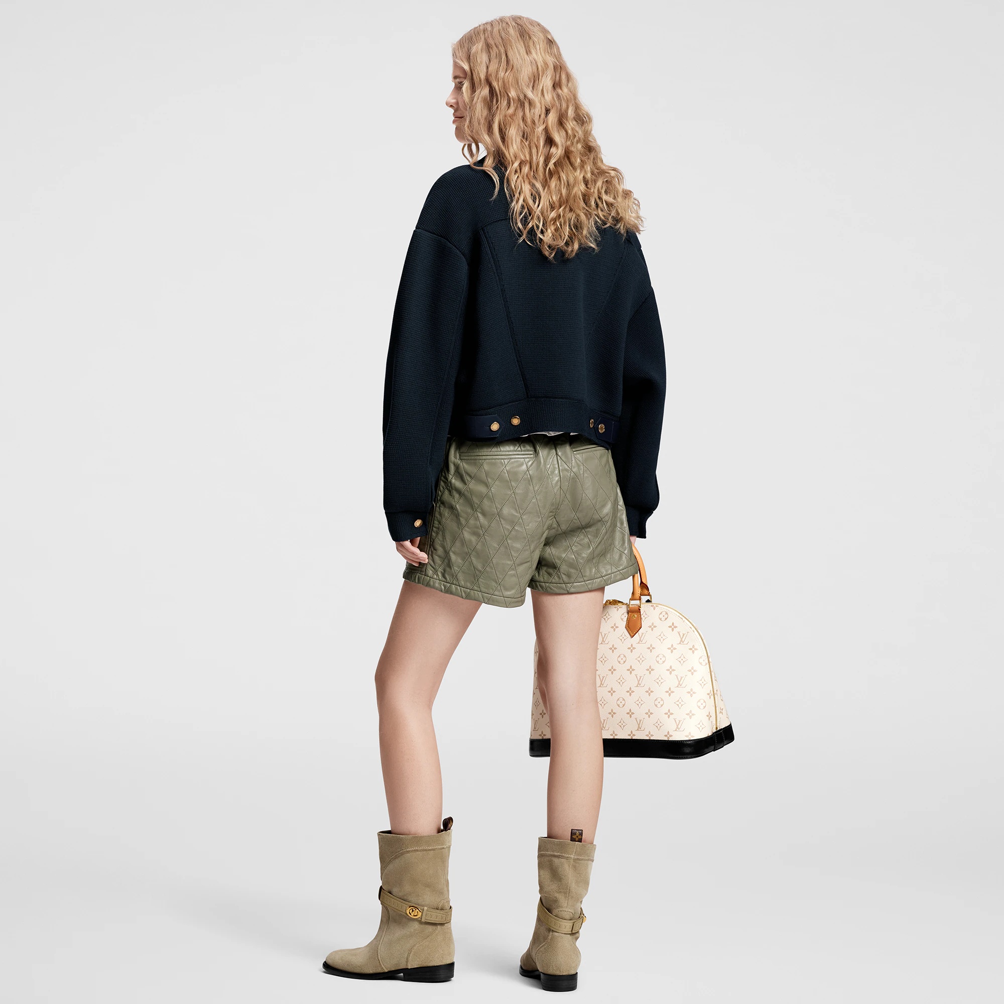 Cropped Compact Knit Jacket - 3