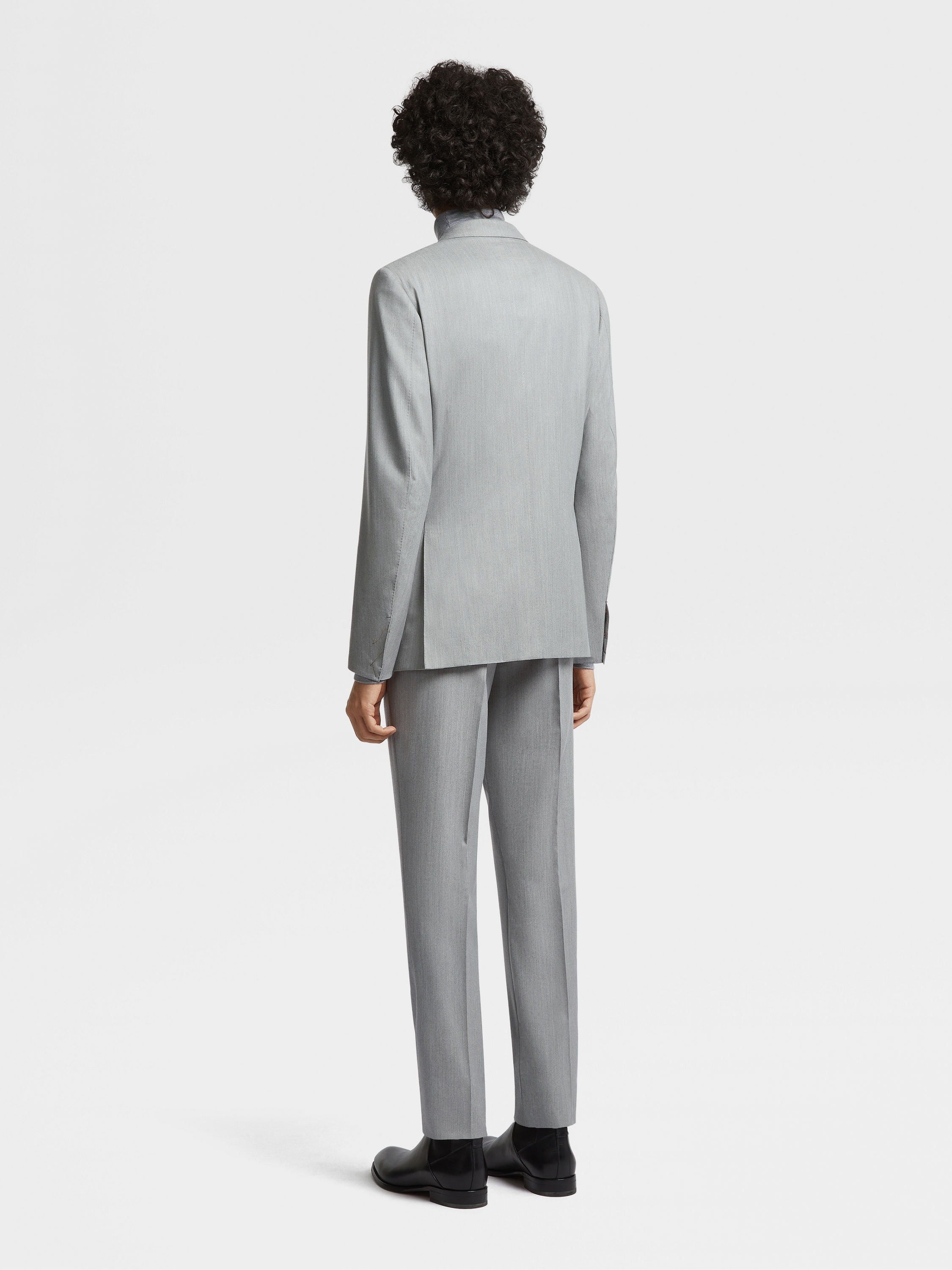 LIGHT GREY CENTOVENTIMILA WOOL SUIT - 4