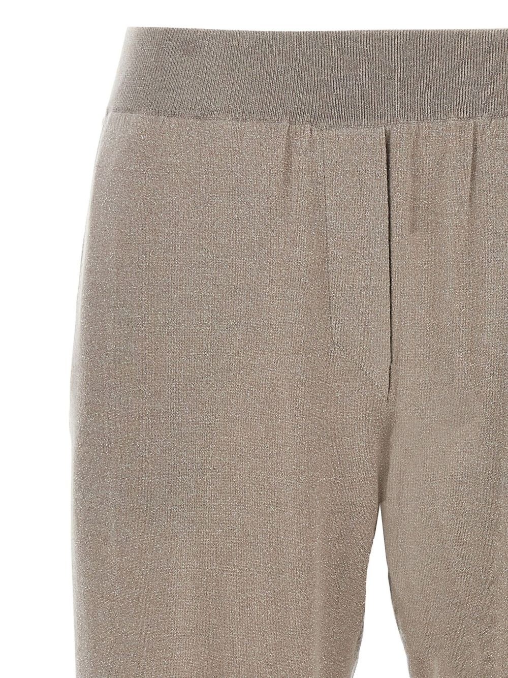 lurex-detail trousers - 3
