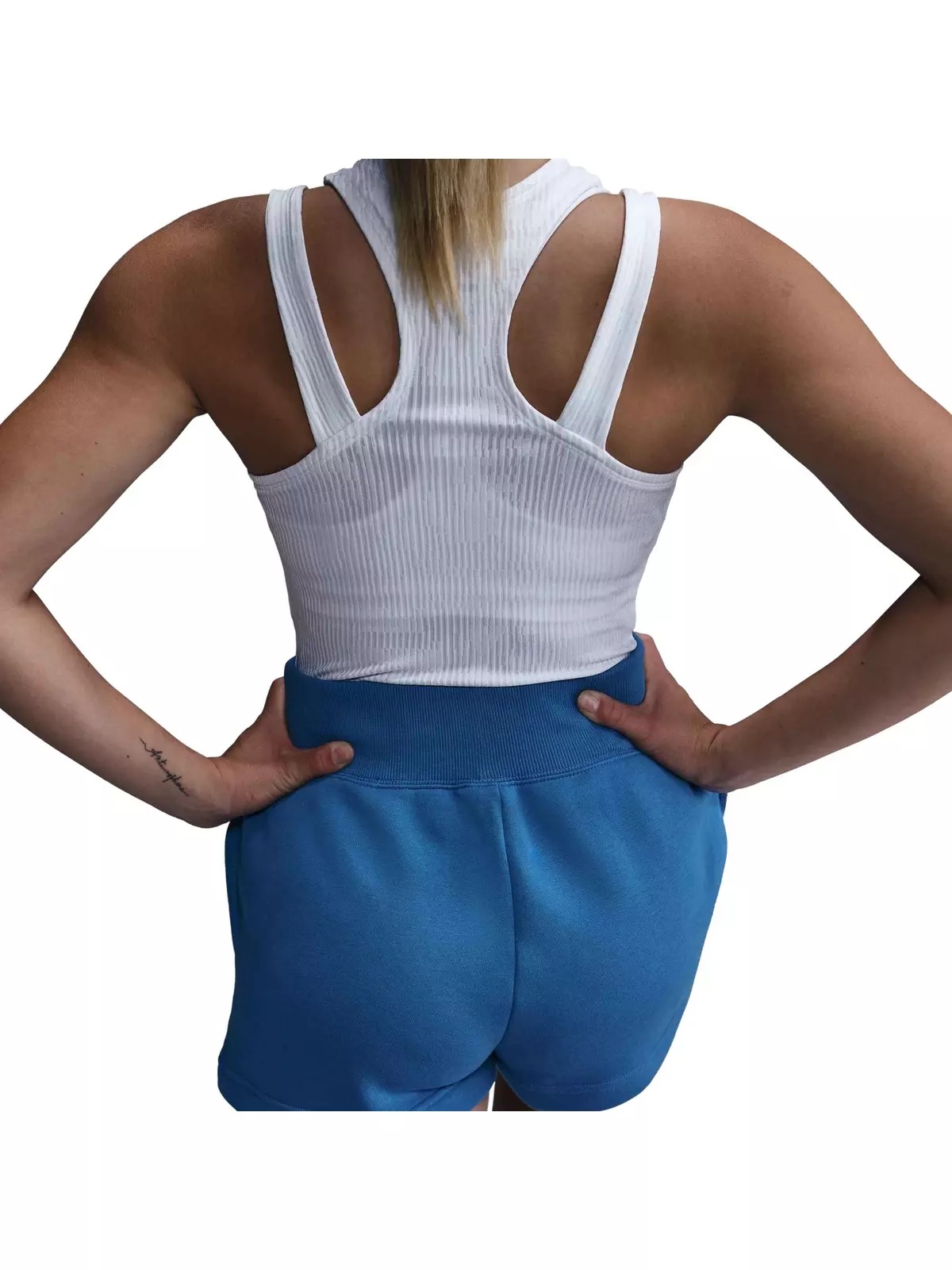 Women's Court Phoenix Fleece High-Waisted Loose Heritage Shorts -Blue - 2