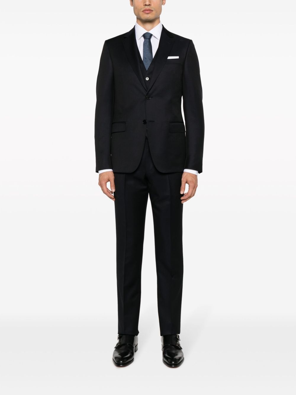 single-breasted wool-blend suit - 2