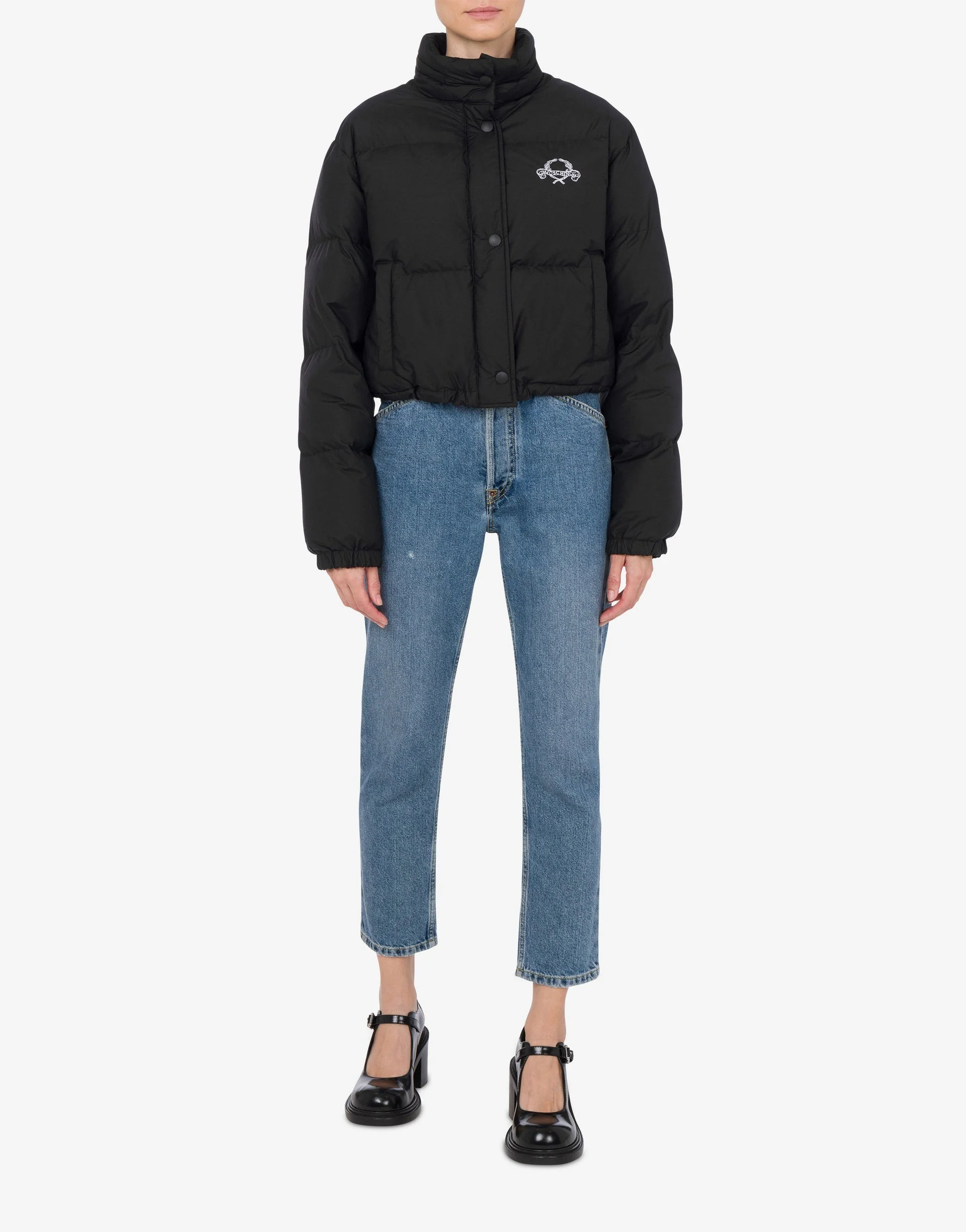 LIGHTWEIGHT NYLON DOWN JACKET LAUREL CROWN LOGO - 1