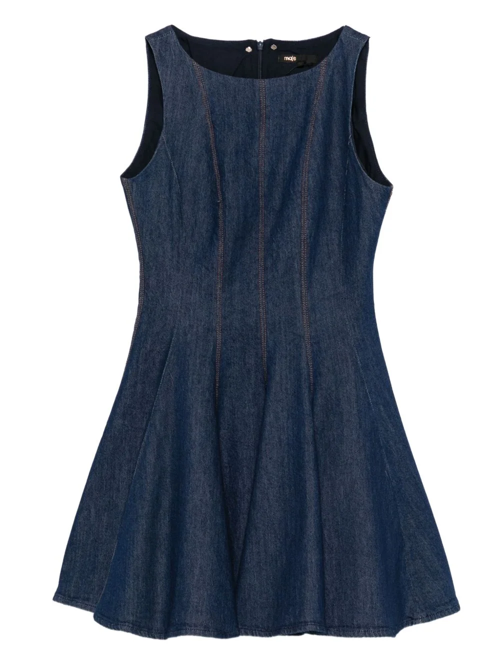 sleeveless denim mini dress - 1