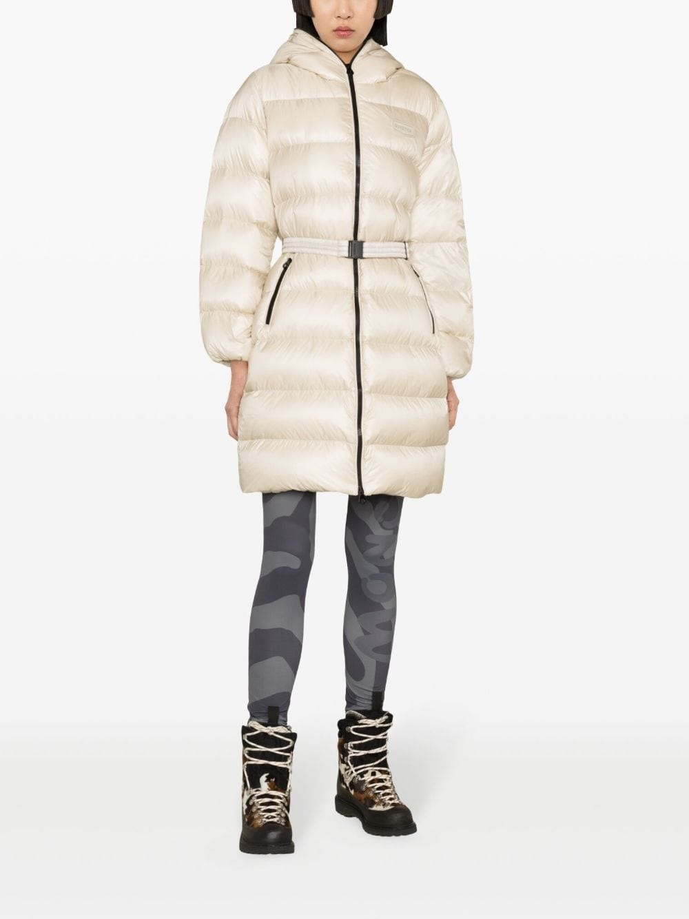 hooded padded parka coat - 2