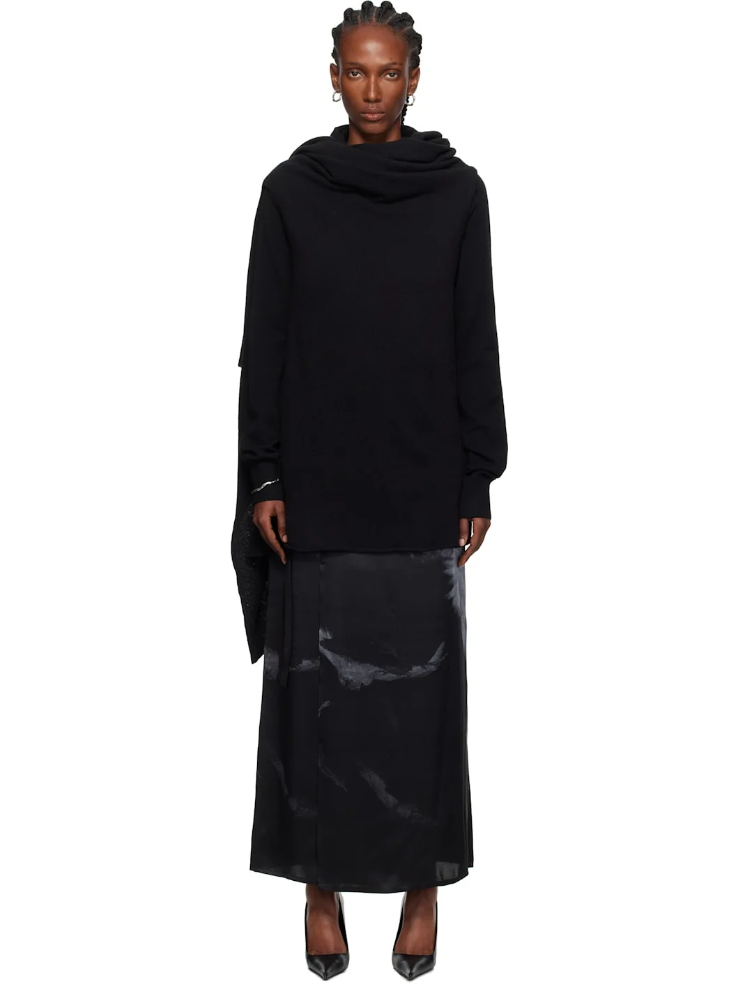 Black Nadine 3 Holes Turtleneck - 1