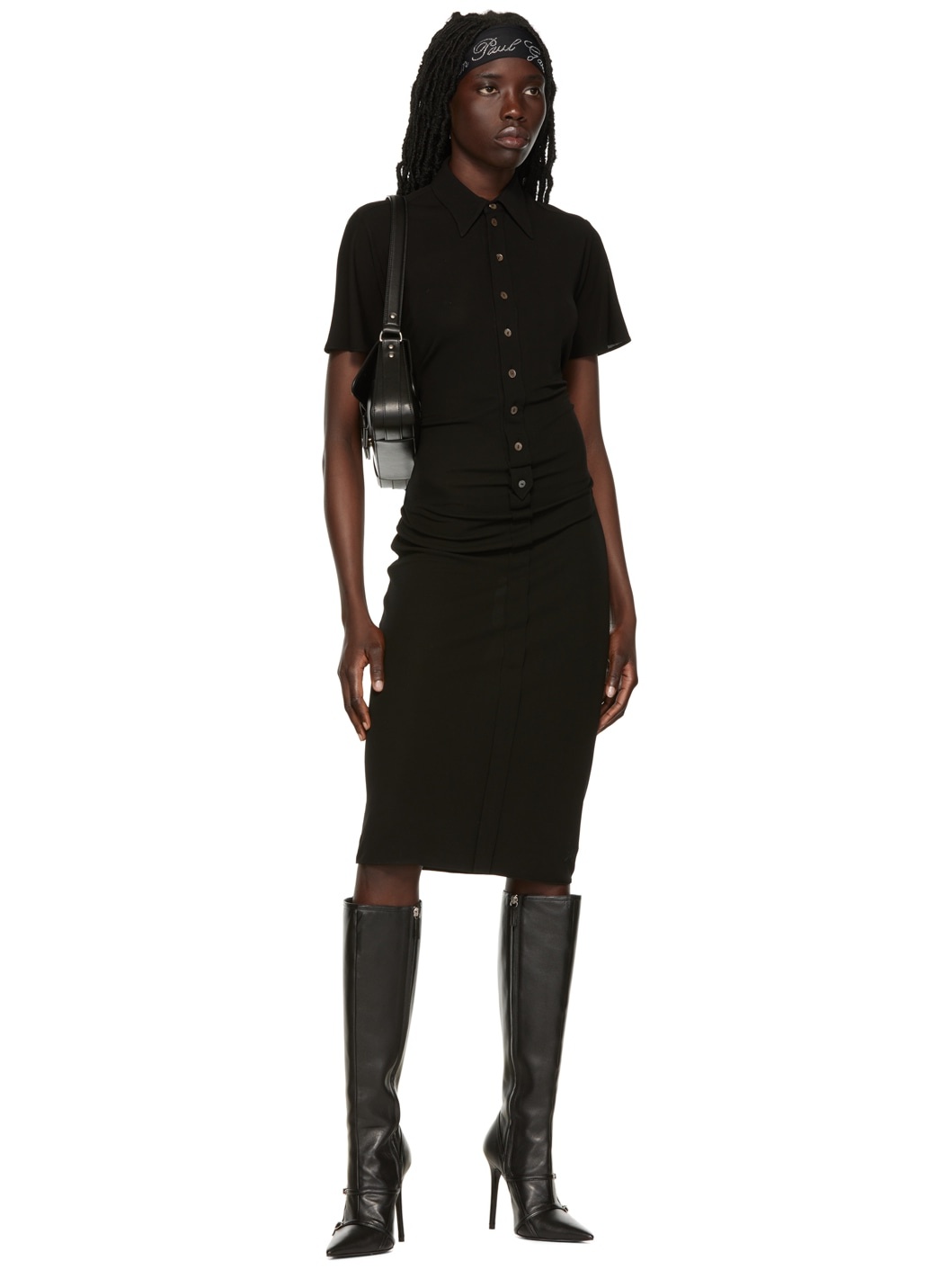 Black 'The Polo' Dress - 4