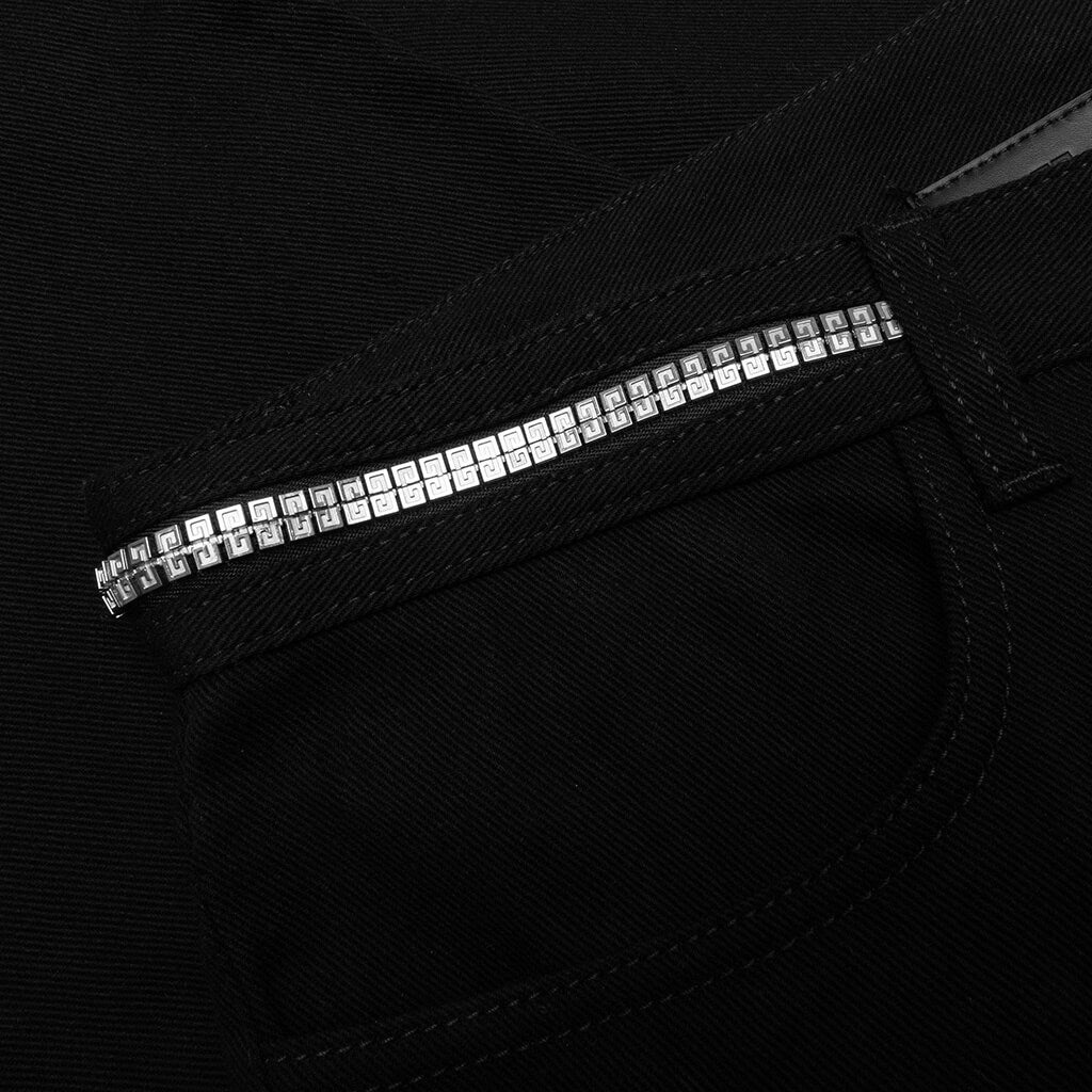 GIVENCHY SKINNY DENIM TROUSERS 4G ZIP - BLACK - 3