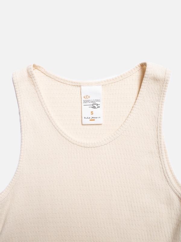 Elsie Rib Tank Top Egg White - 3