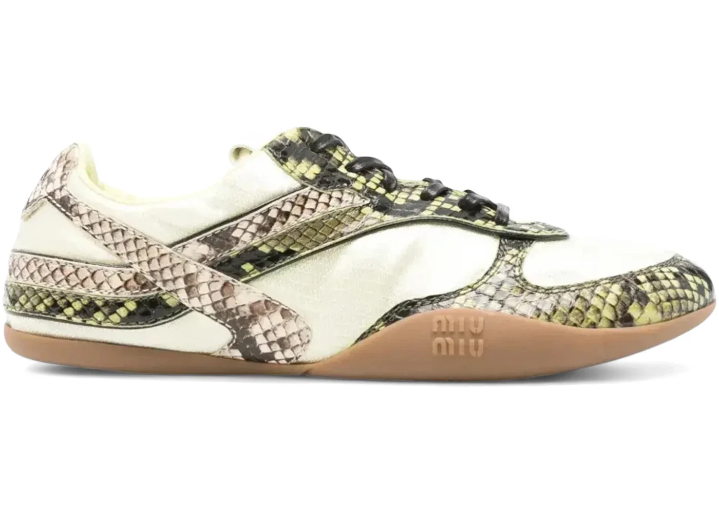 Miu Miu Gymnasium Technical Sneaker Python Print Ananas Felce (Women's) - 1