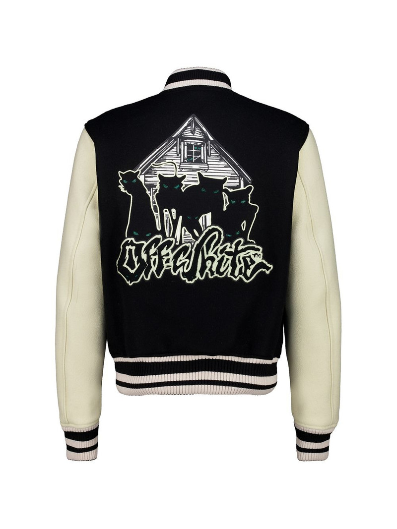 Off-White Black Panthers varsity jacket outlook