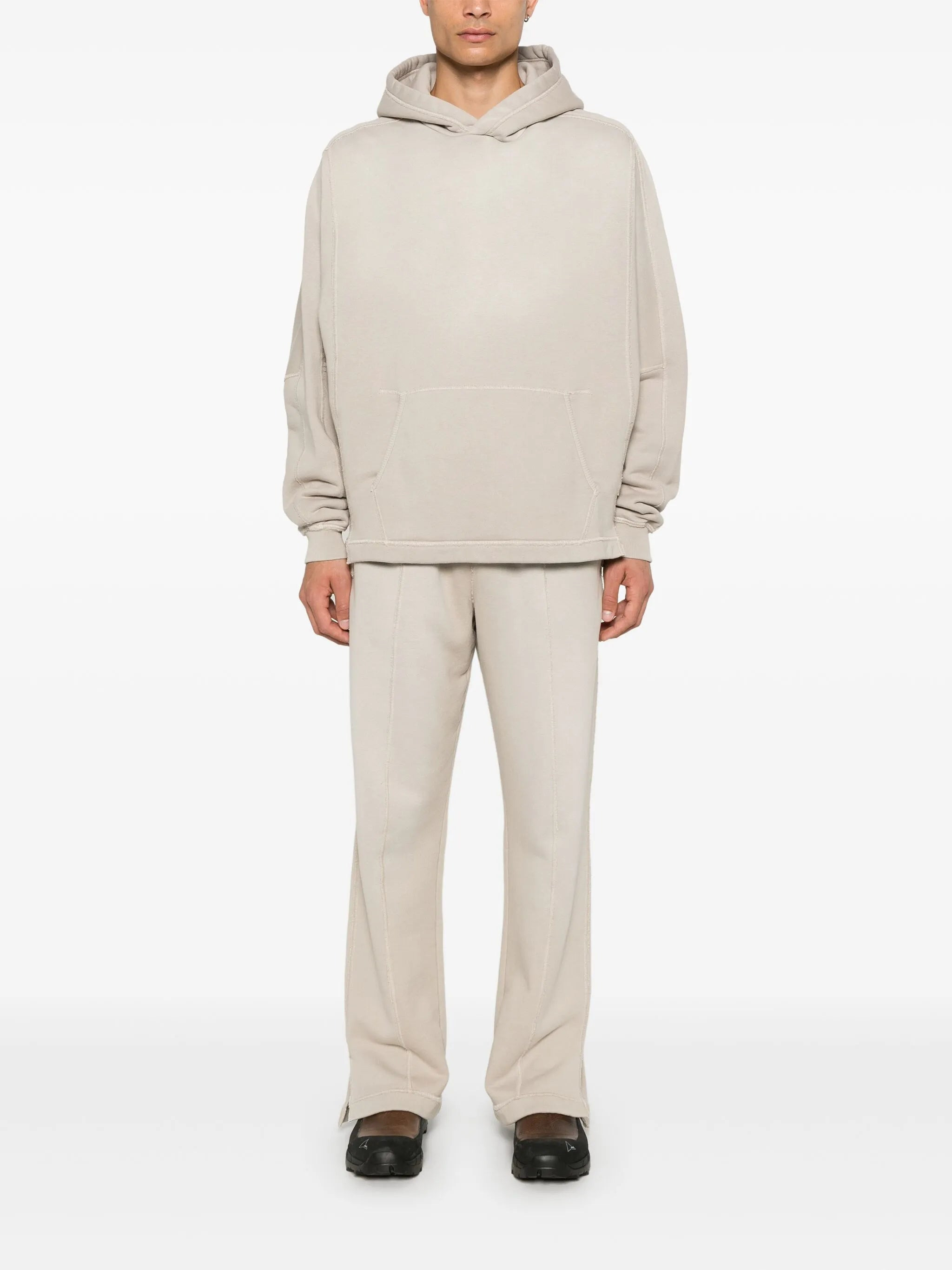 seam-detail hoodie - 2