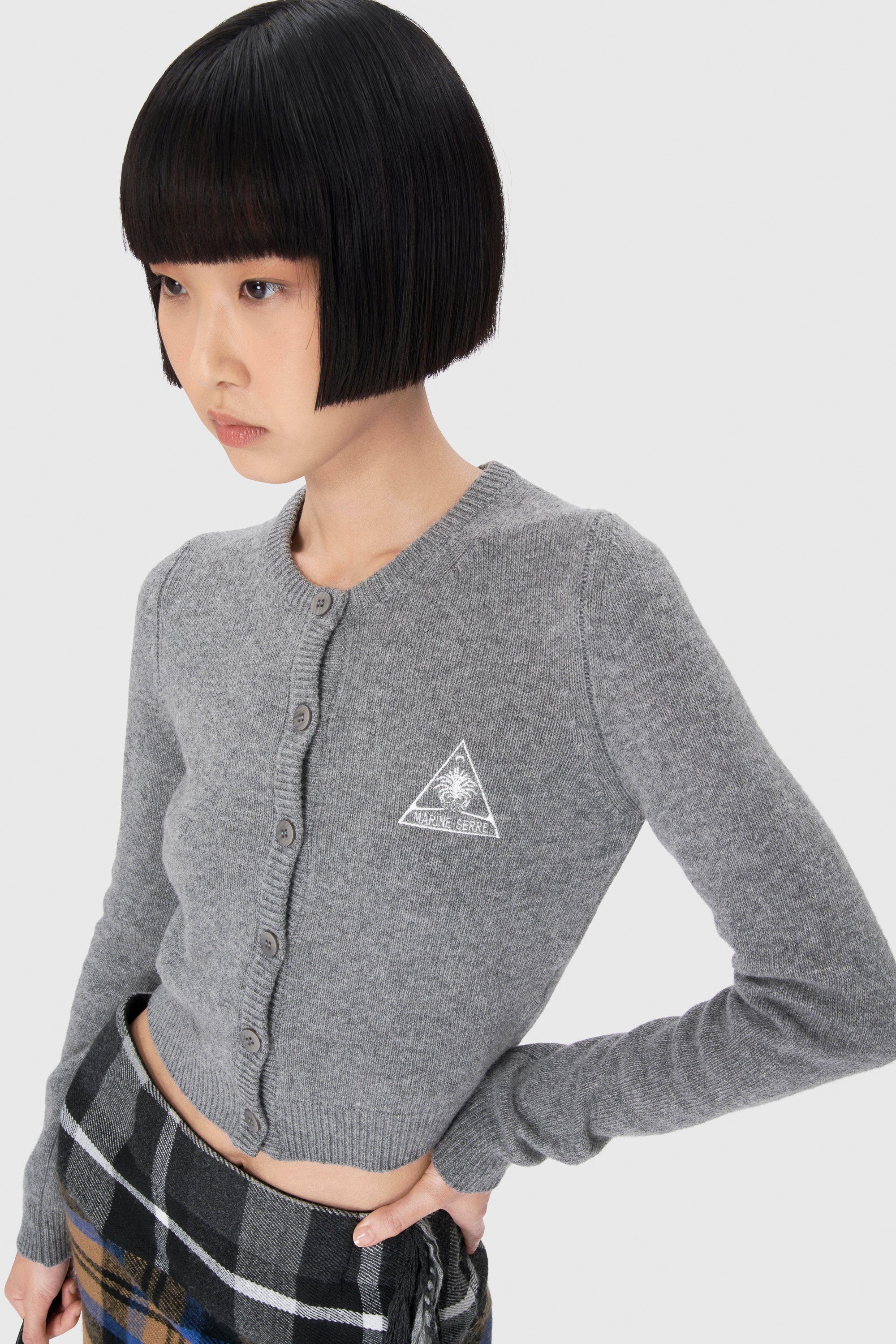 Clean Wool Knit Fitted Cardigan - 3