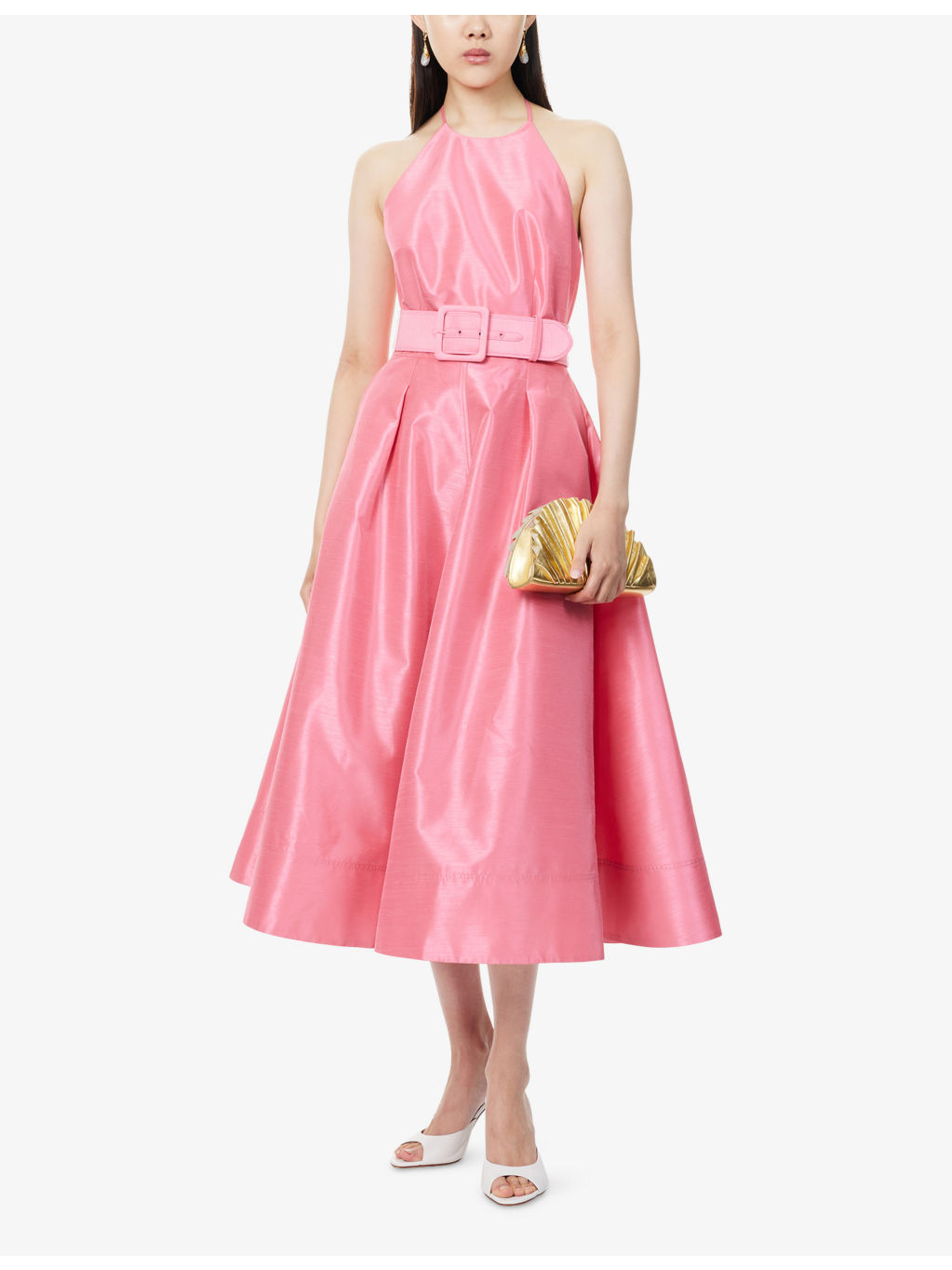 Maple Halterneck Woven Midi Dress - 2