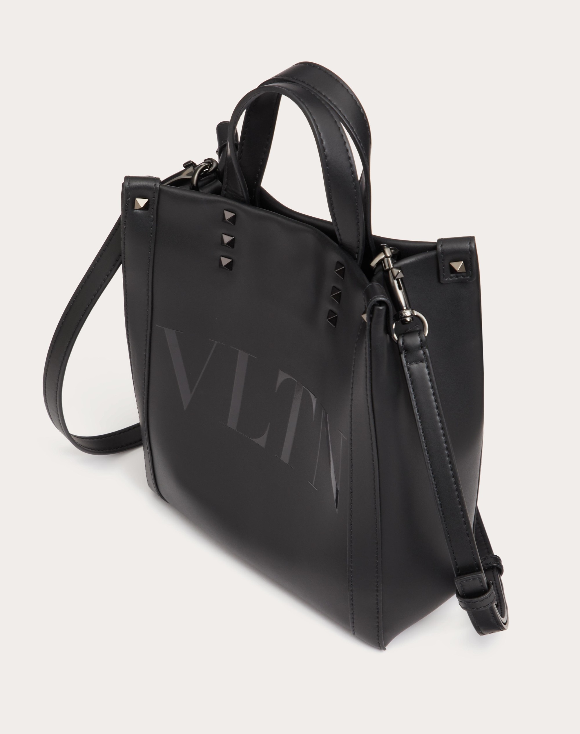 MINI VLTN LEATHER SHOPPER - 5