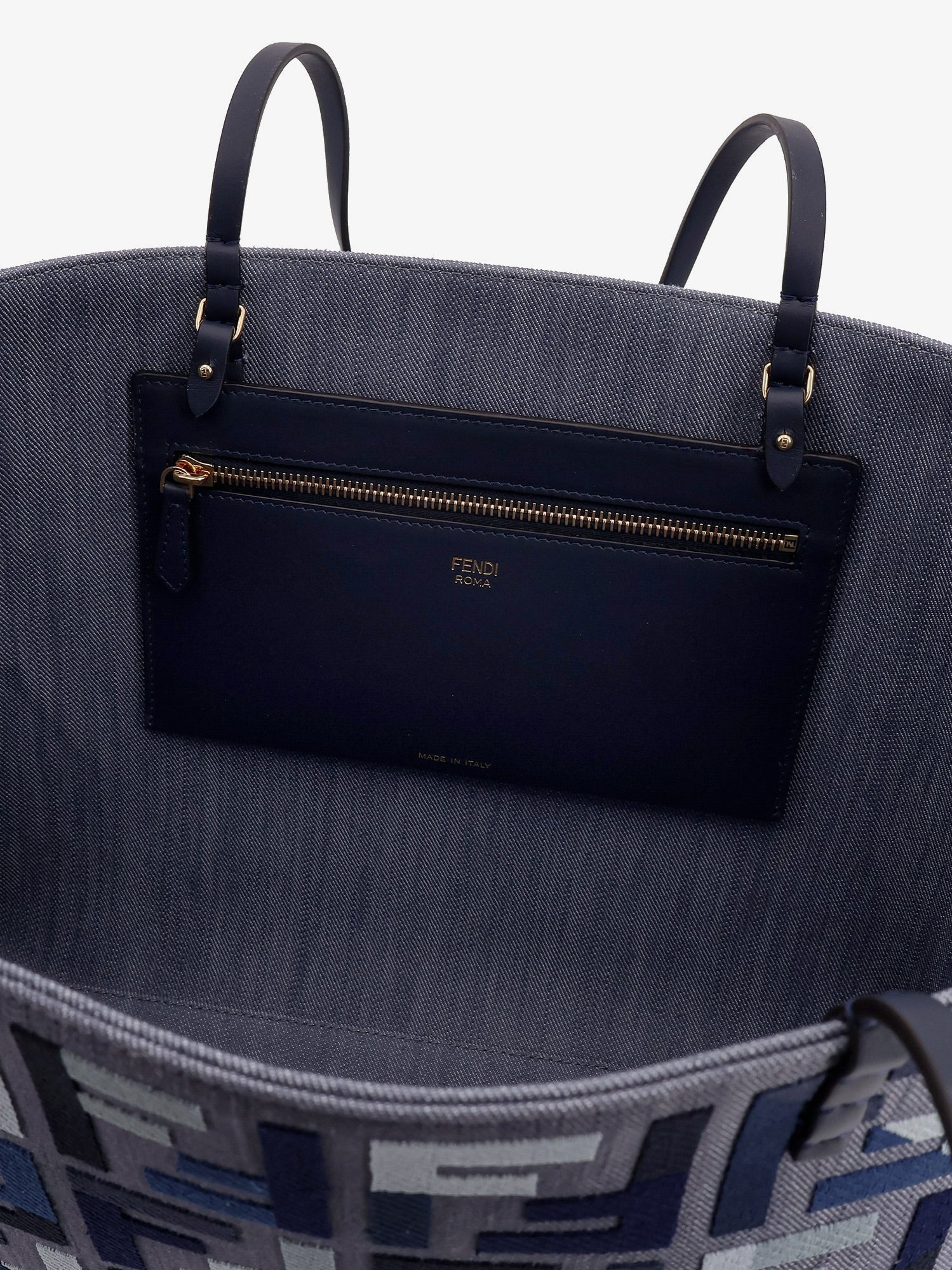 Fendi Roll Large Jacquard Ff Fabric Tote Bag - 5