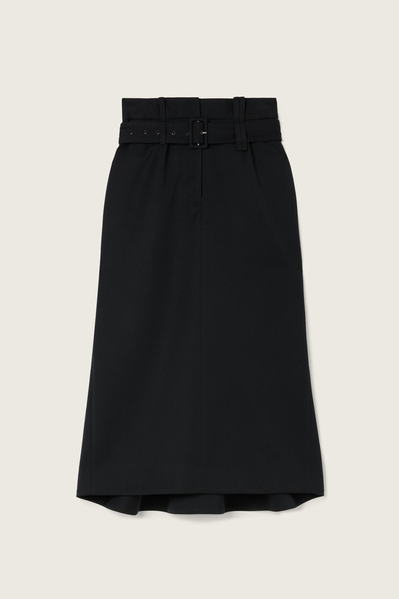 Multi Belt Loop Kick Back Skirt 1