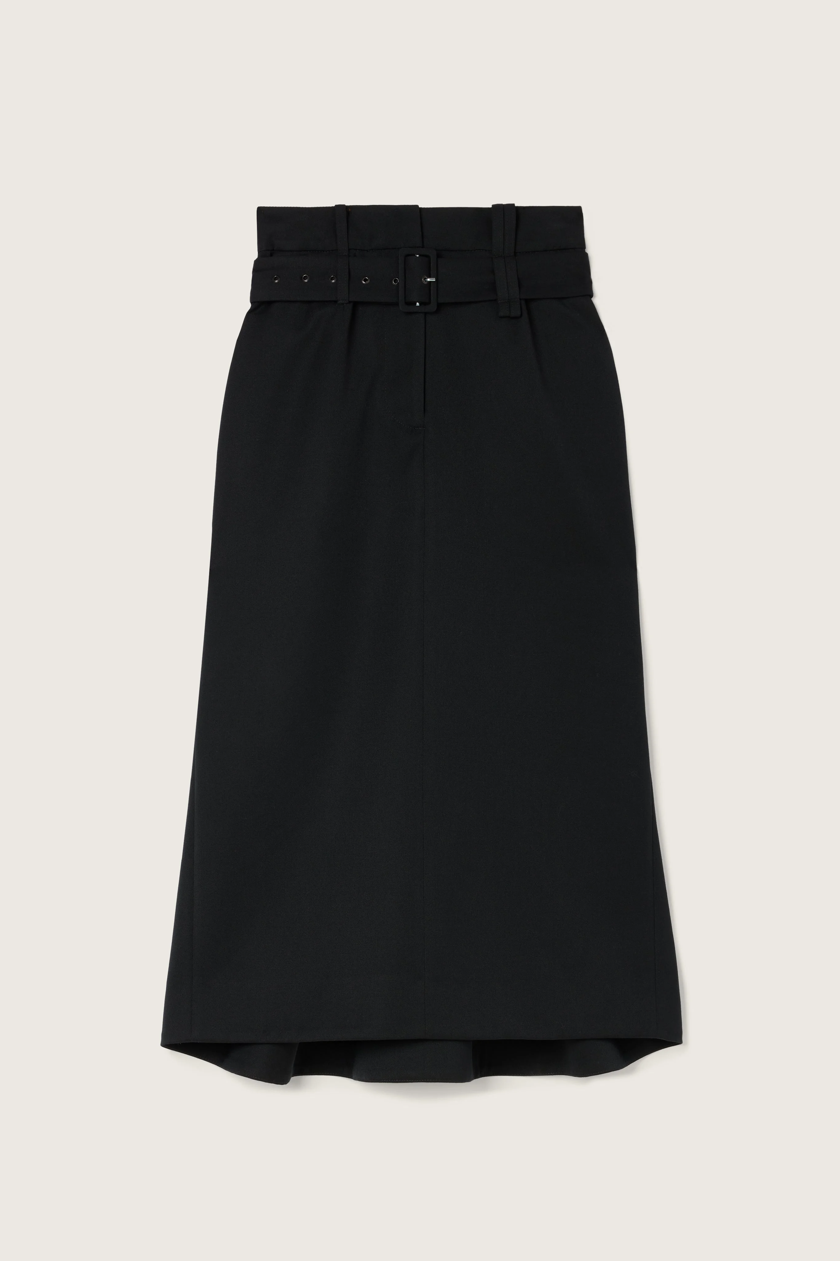 Multi Belt Loop Kick Back Skirt - 1