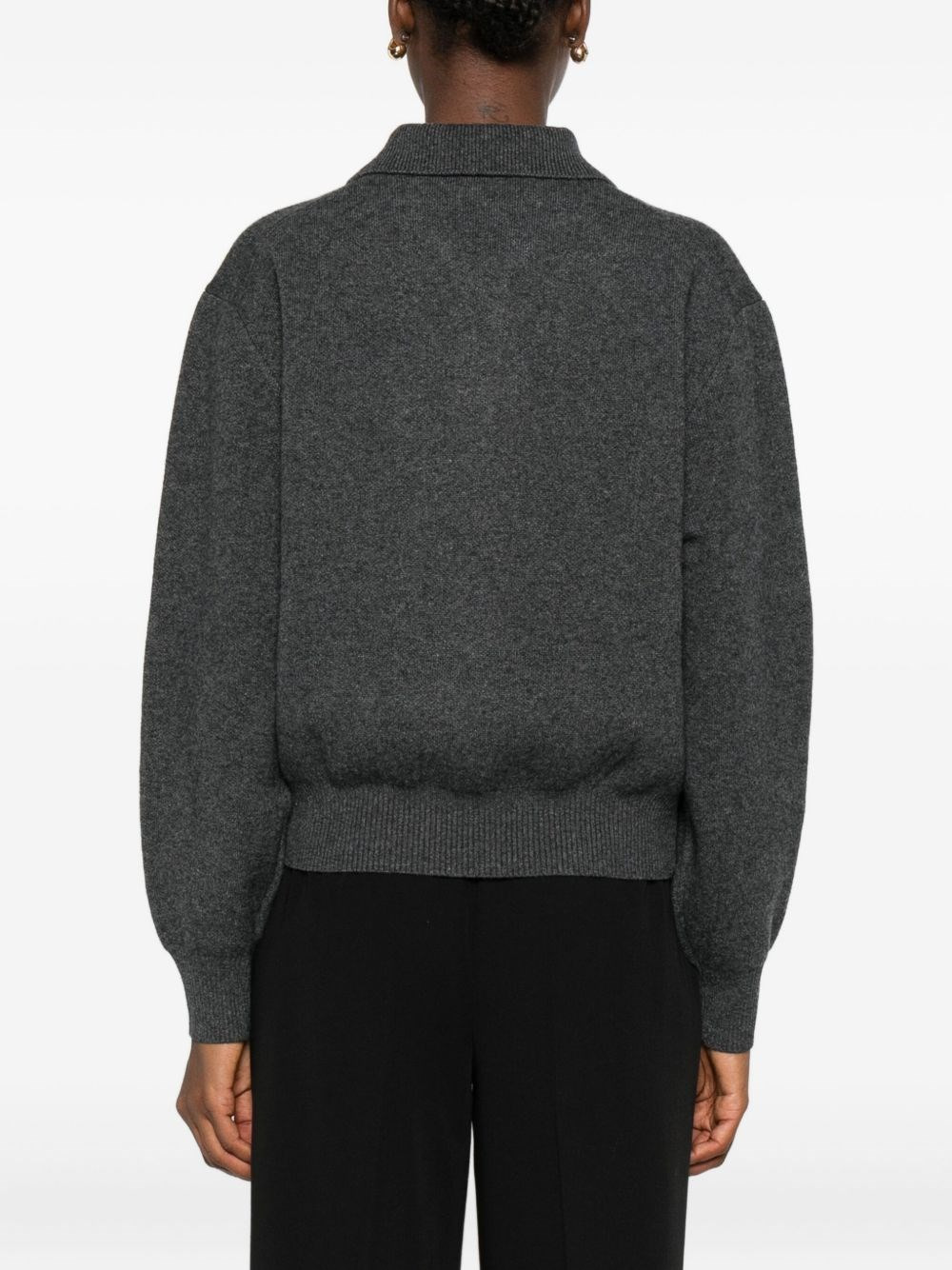 Wool blend polo sweater - 2