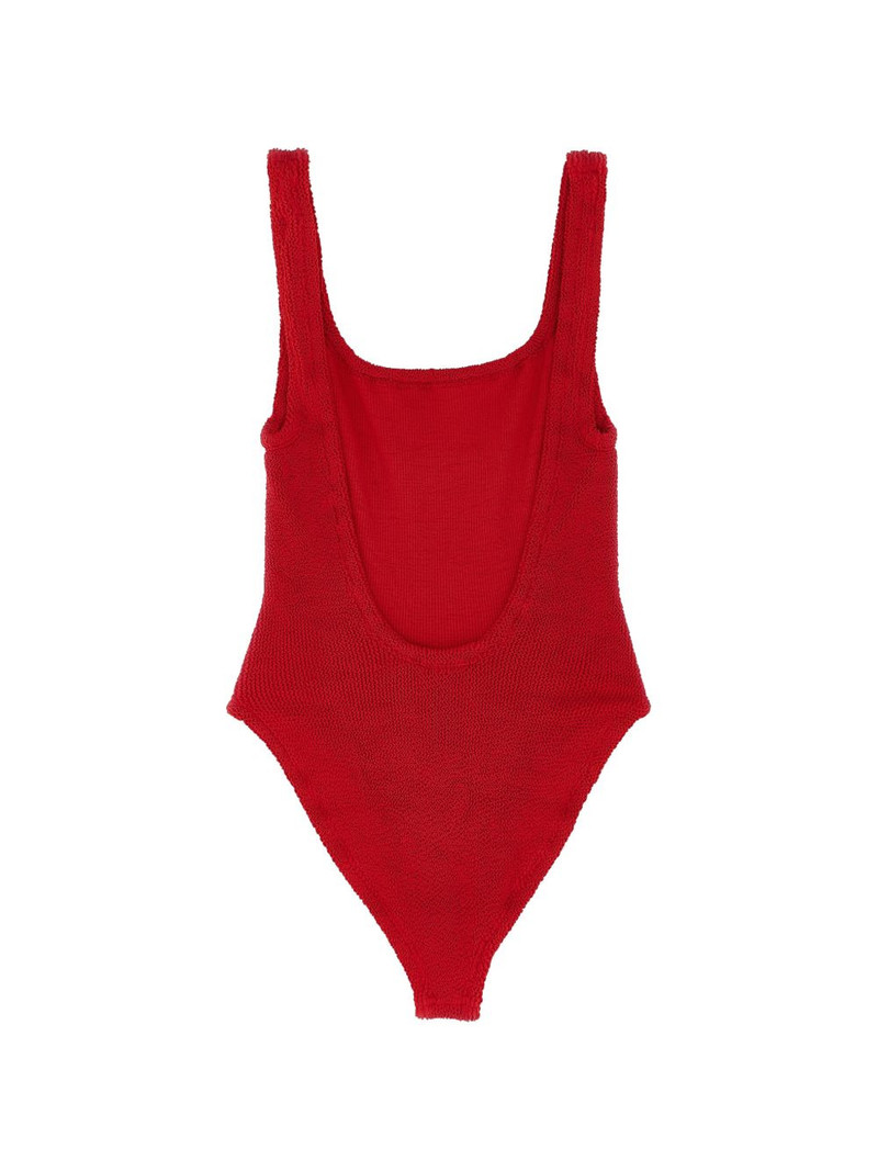 Hunza G square-neck crinkle swimsuit outlook