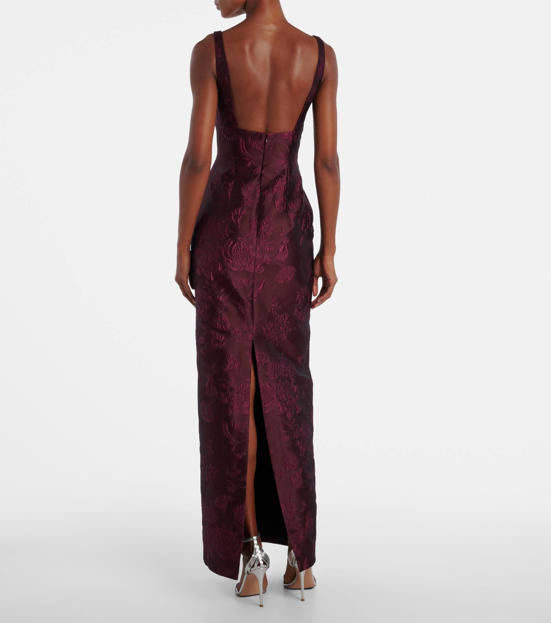Micheline floral cloqué gown - 3
