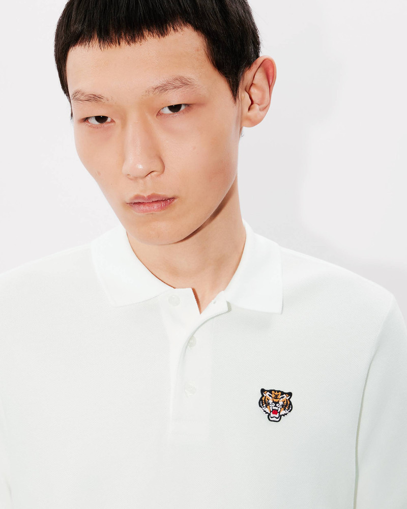 'KENZO Lucky Tiger' embroidered polo in organic cotton 6