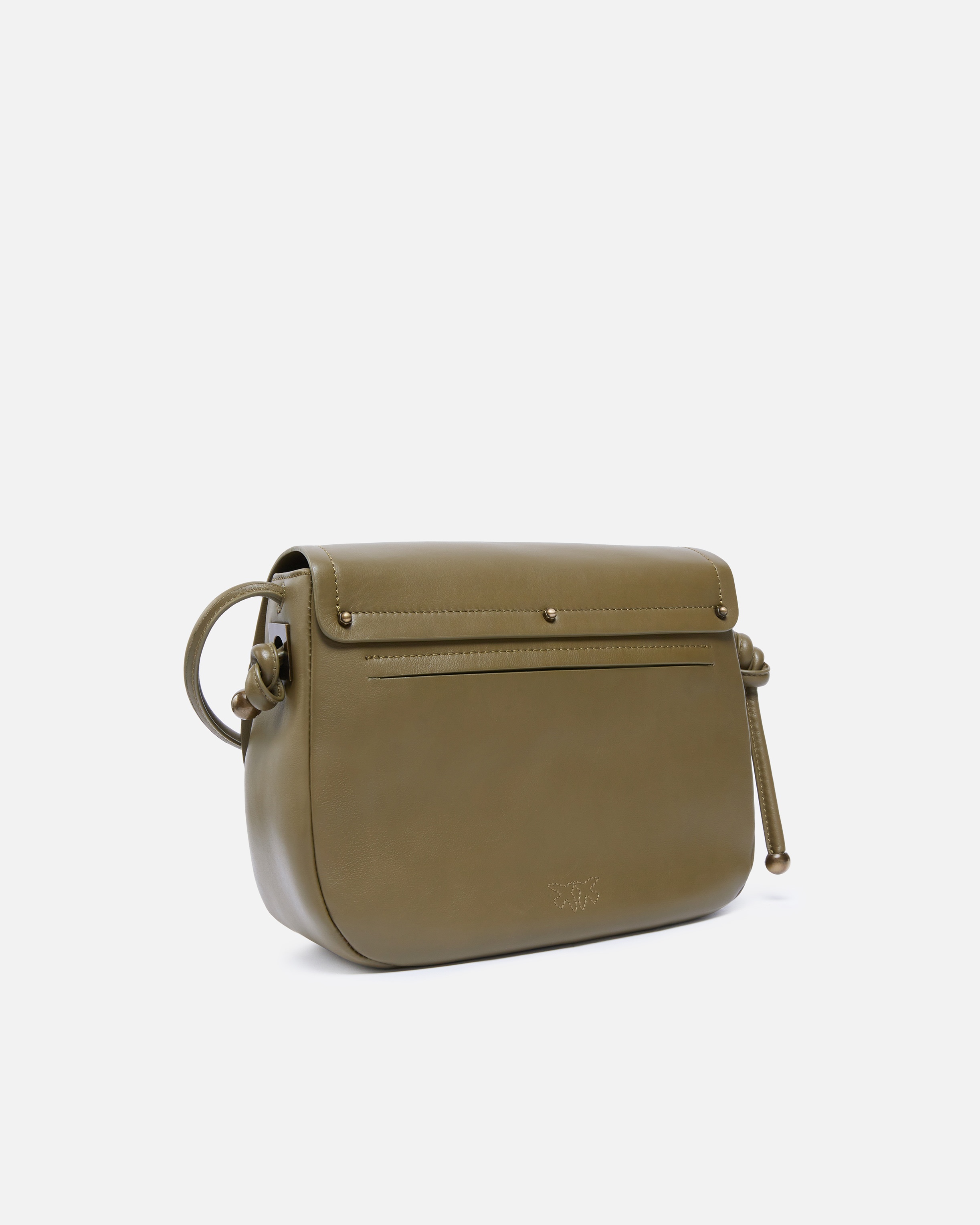 LARGE LEATHER CROSSBODY BAG WITH KNOTS - 2