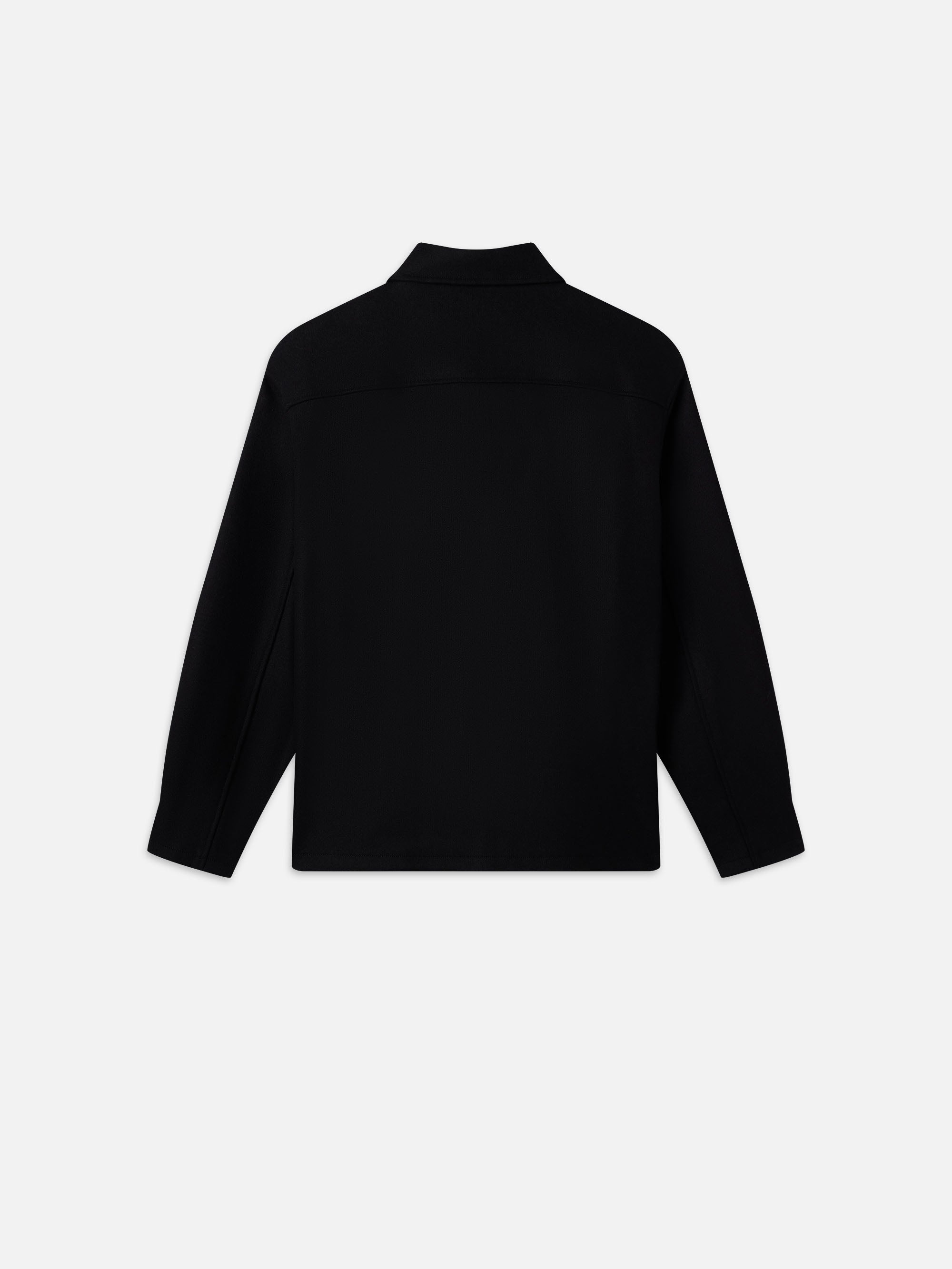 Textured Overshirt Jacket in Black - 4
