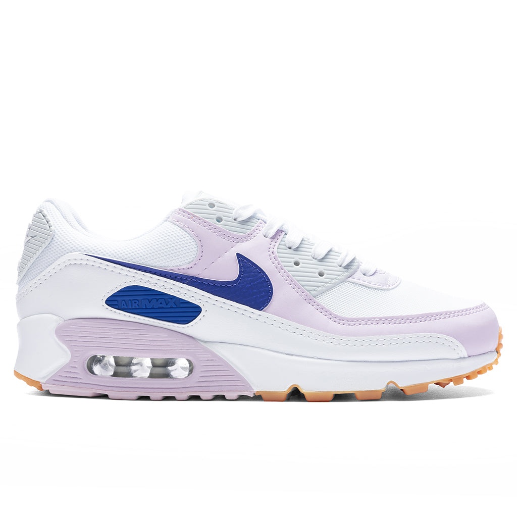 NIKE WOMEN'S AIR MAX 90 - WHITE/LAPIS/PURE PLATINUM - 1