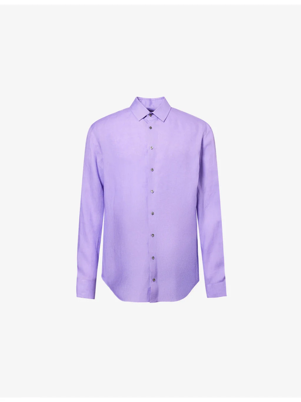 Relaxed-Fit Long-Sleeve Linen Shirt - 1