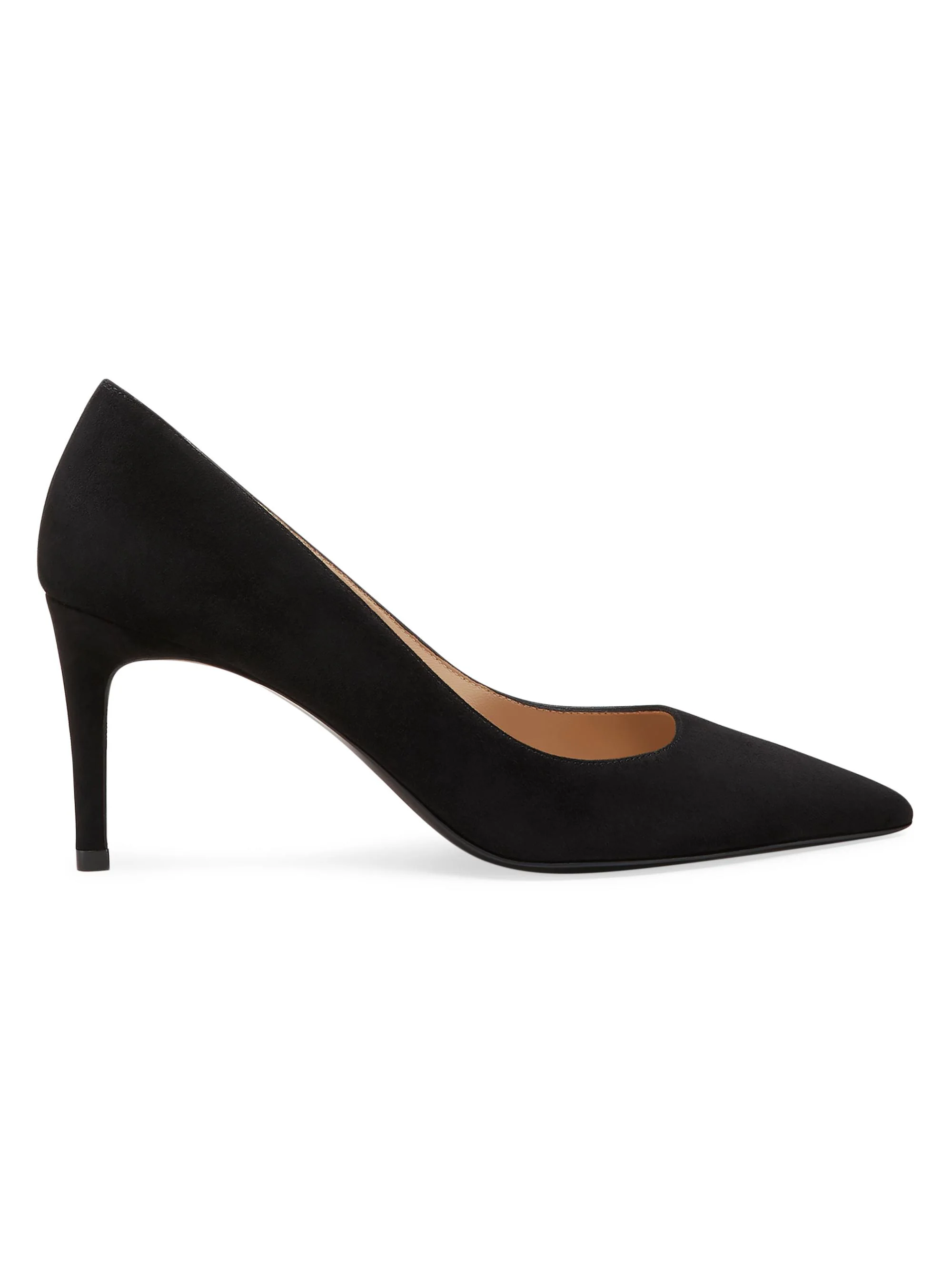 Women's Stuart Power 75MM Suede Pumps - Black - 1