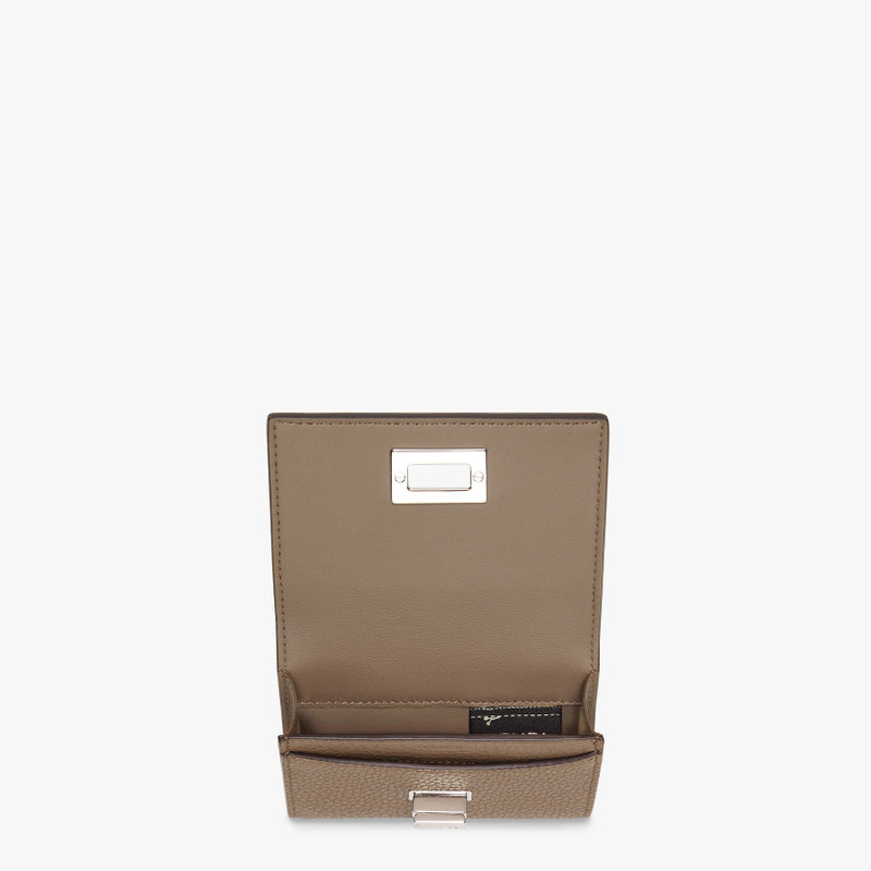 FENDI Beige leather business card holder outlook