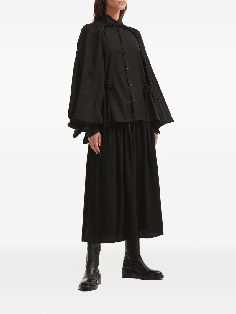 Yohji Yamamoto balloon-sleeve drawstring top outlook